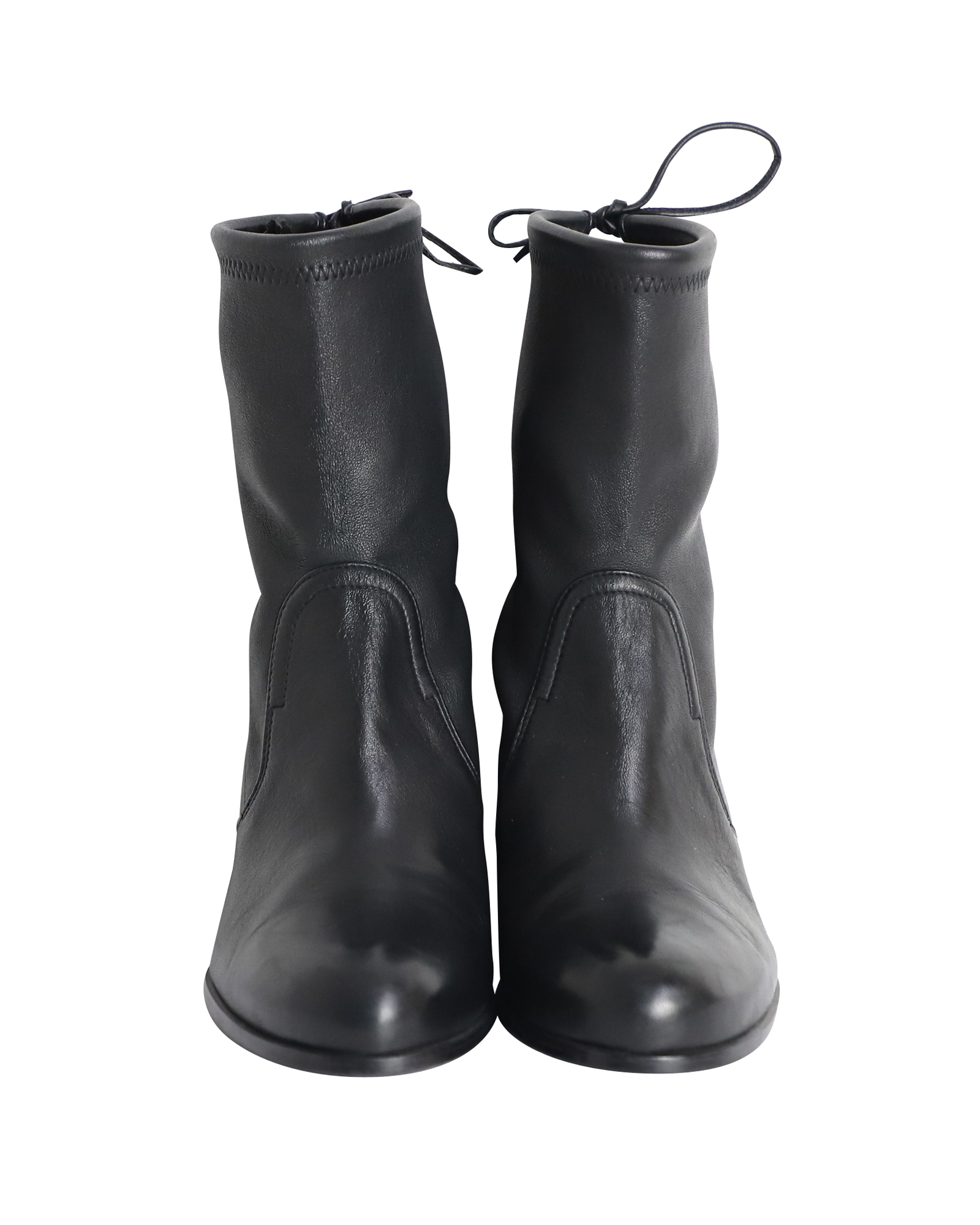 Stuart Weitzman Pre-owned Stuart Weitzman Shorty Ankelstövlar i Svart Läder dam – bild 2