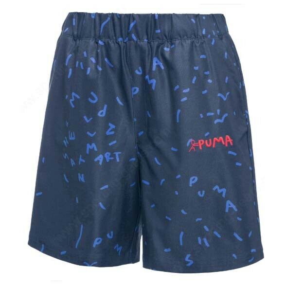 Thumbnail - Puma x Shantell Martin Damen-Shorts „AOP“ in Marineblau