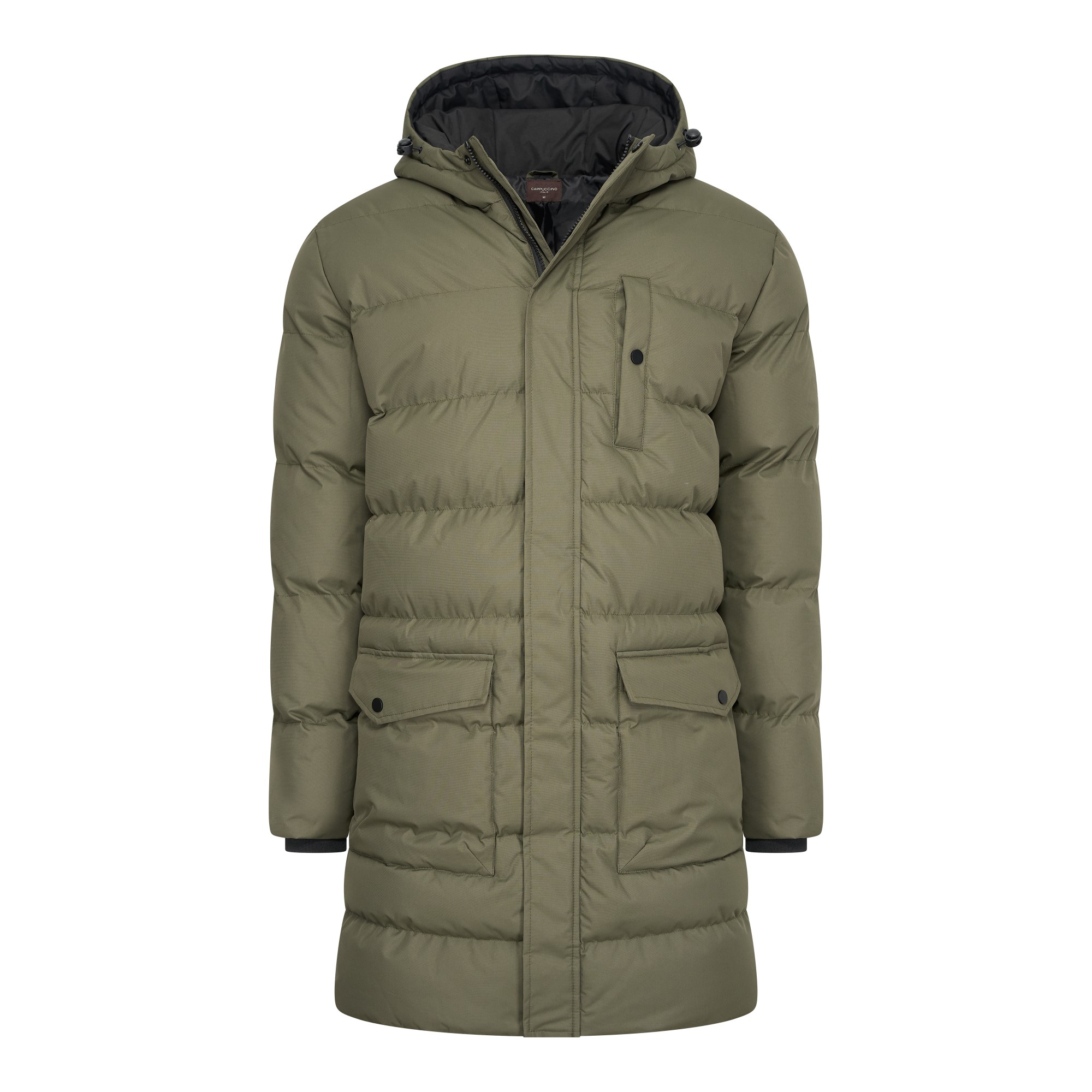 Thumbnail - Hooded Winter Jacket Army von Cappuccino Italia in der farbe Grun.