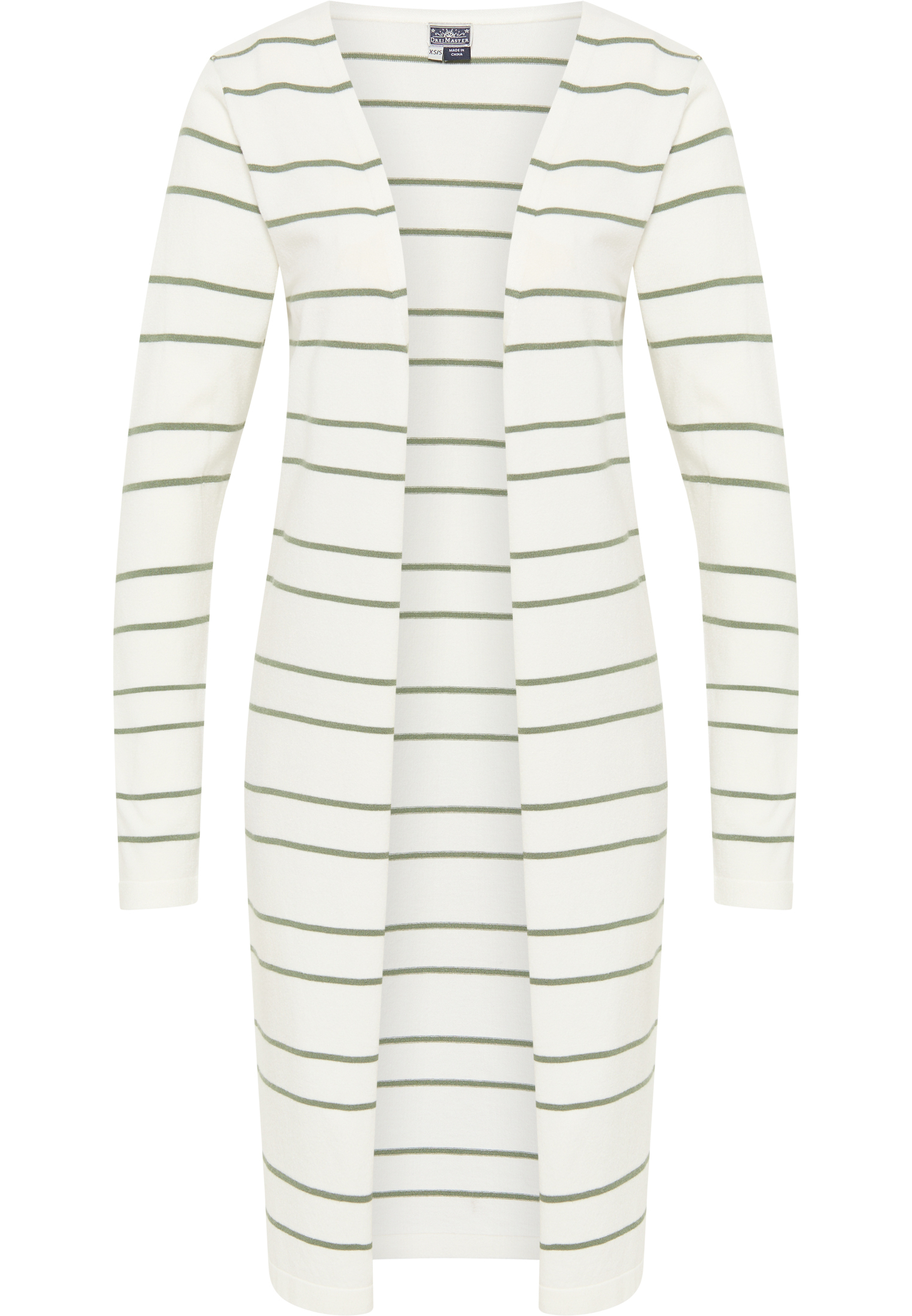 Thumbnail - Dreimaster Cardigan Damen Wollweiss Oliv