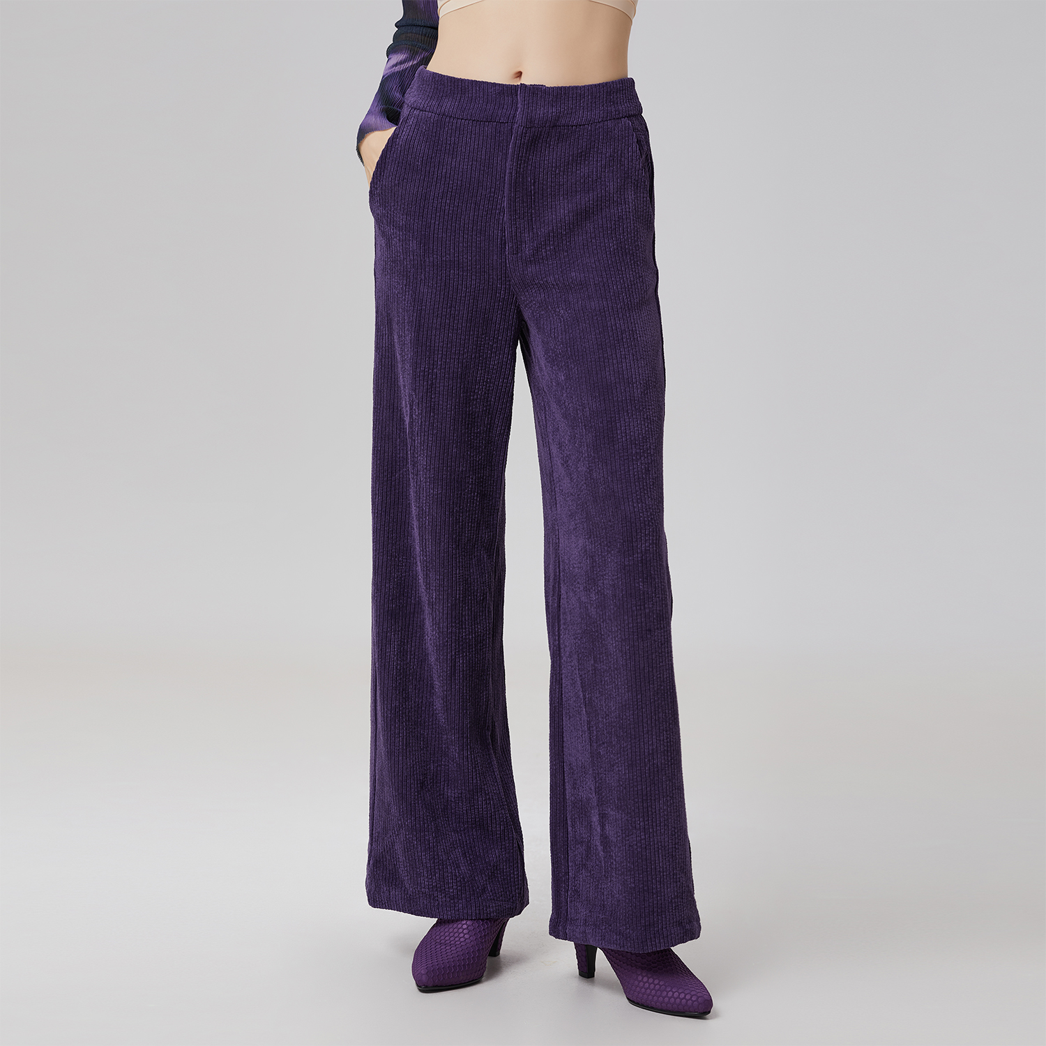 Fluwelen rechte broek