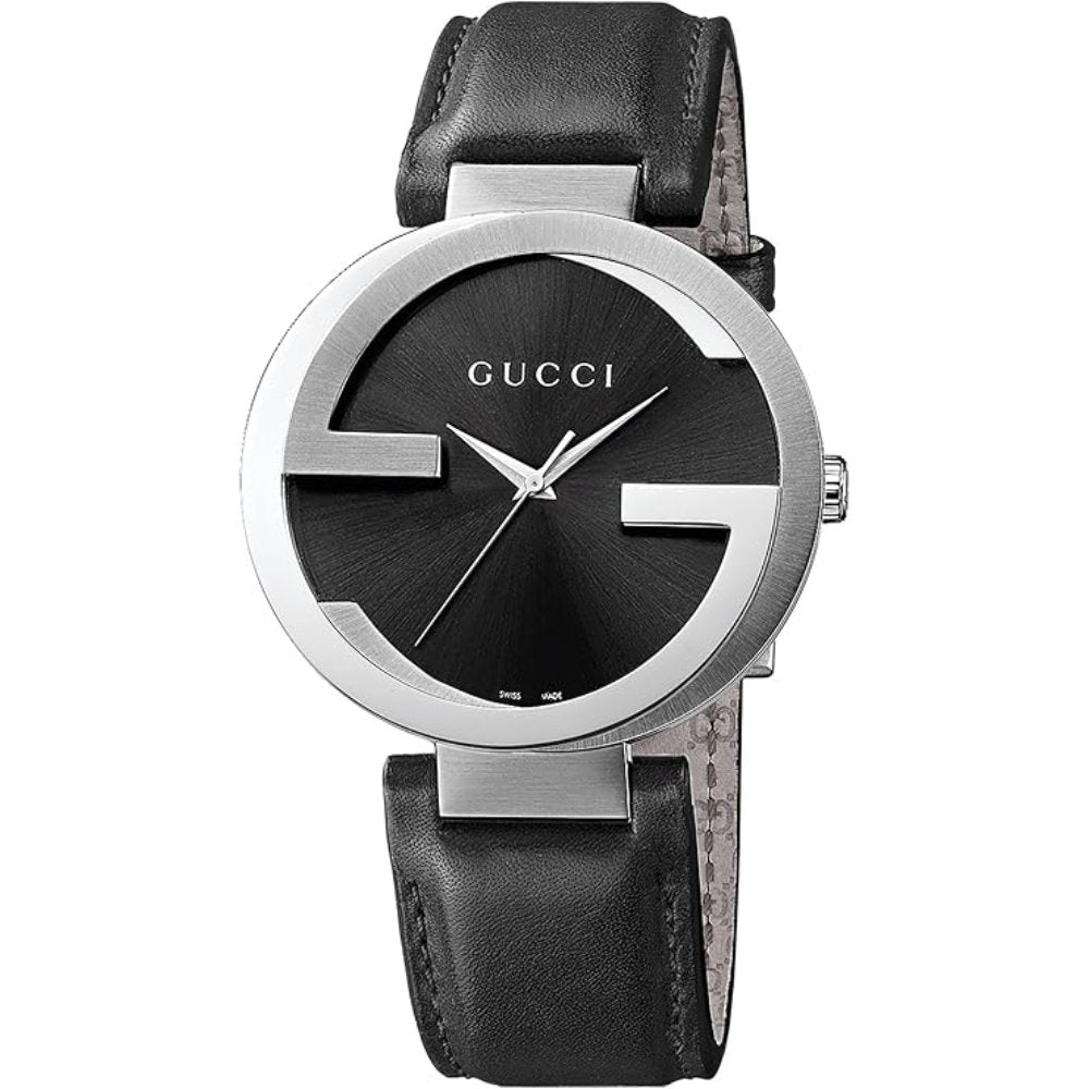 Thumbnail - Gucci YA133501 Interlocking schwarzes Zifferblatt Damenuhr