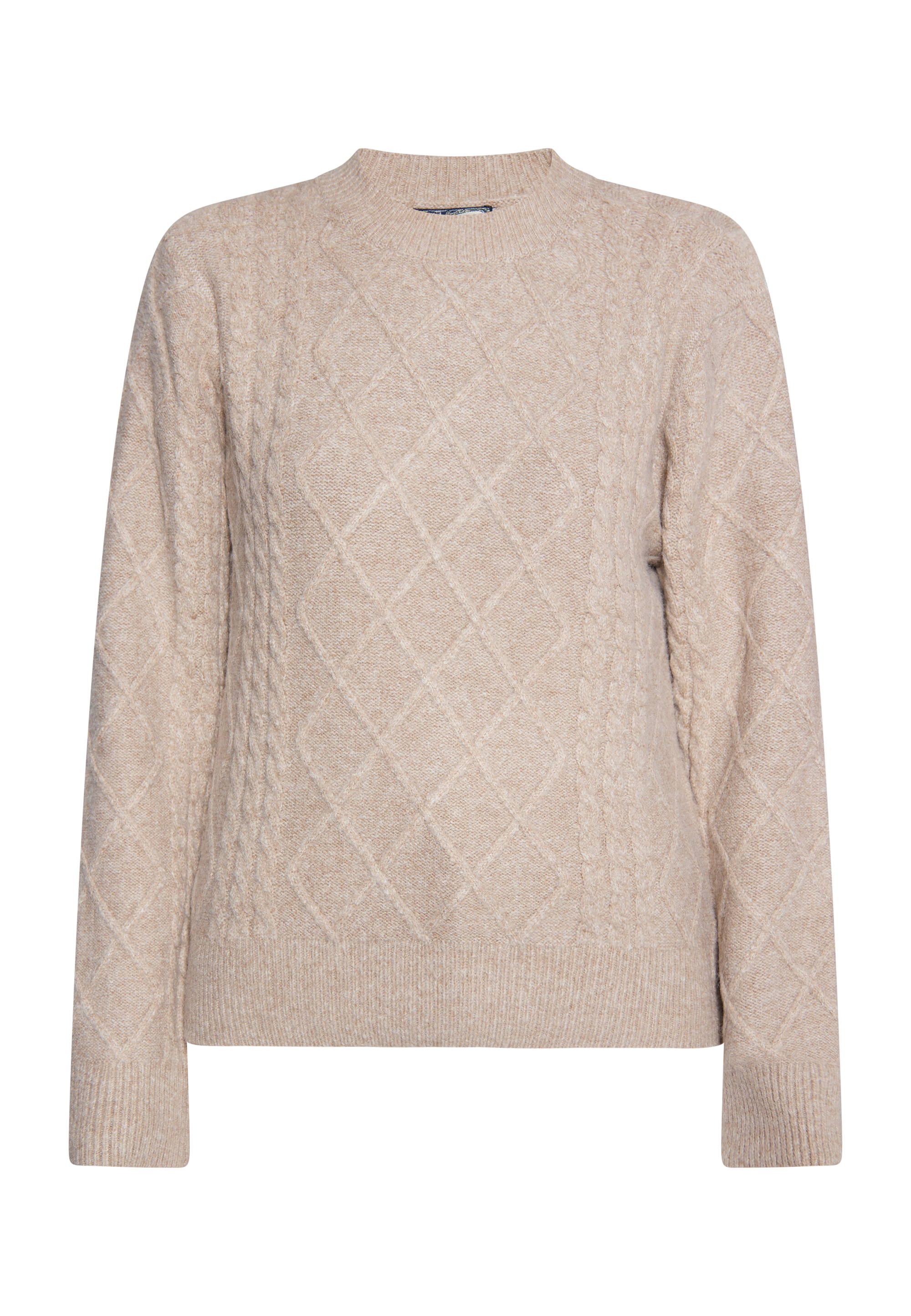 Dreimaster Gebreide trui Dames Beige bruin gemêleerd