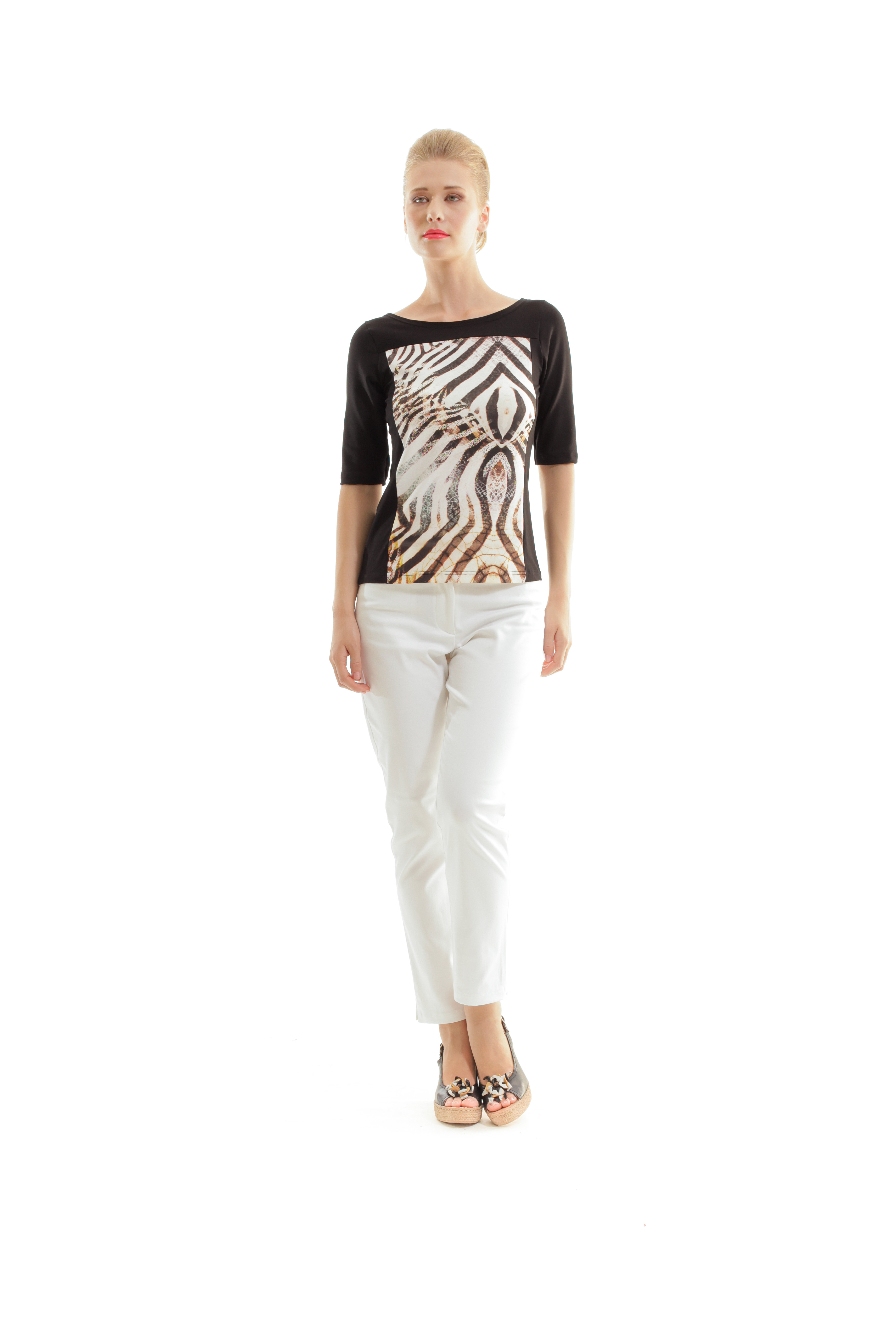 Thumbnail - Jersey-Top mit Tiermuster