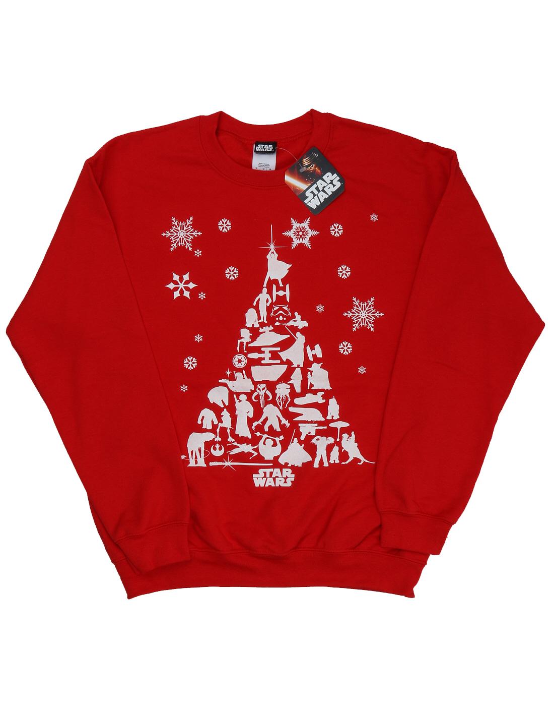 Thumbnail - Star Wars Sweatshirt homme arbre de Noël (Rouge)