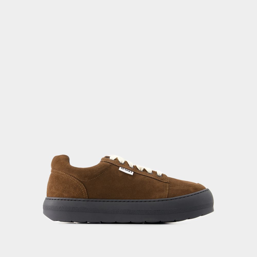 Sneakers Dreamy Läder Choklad