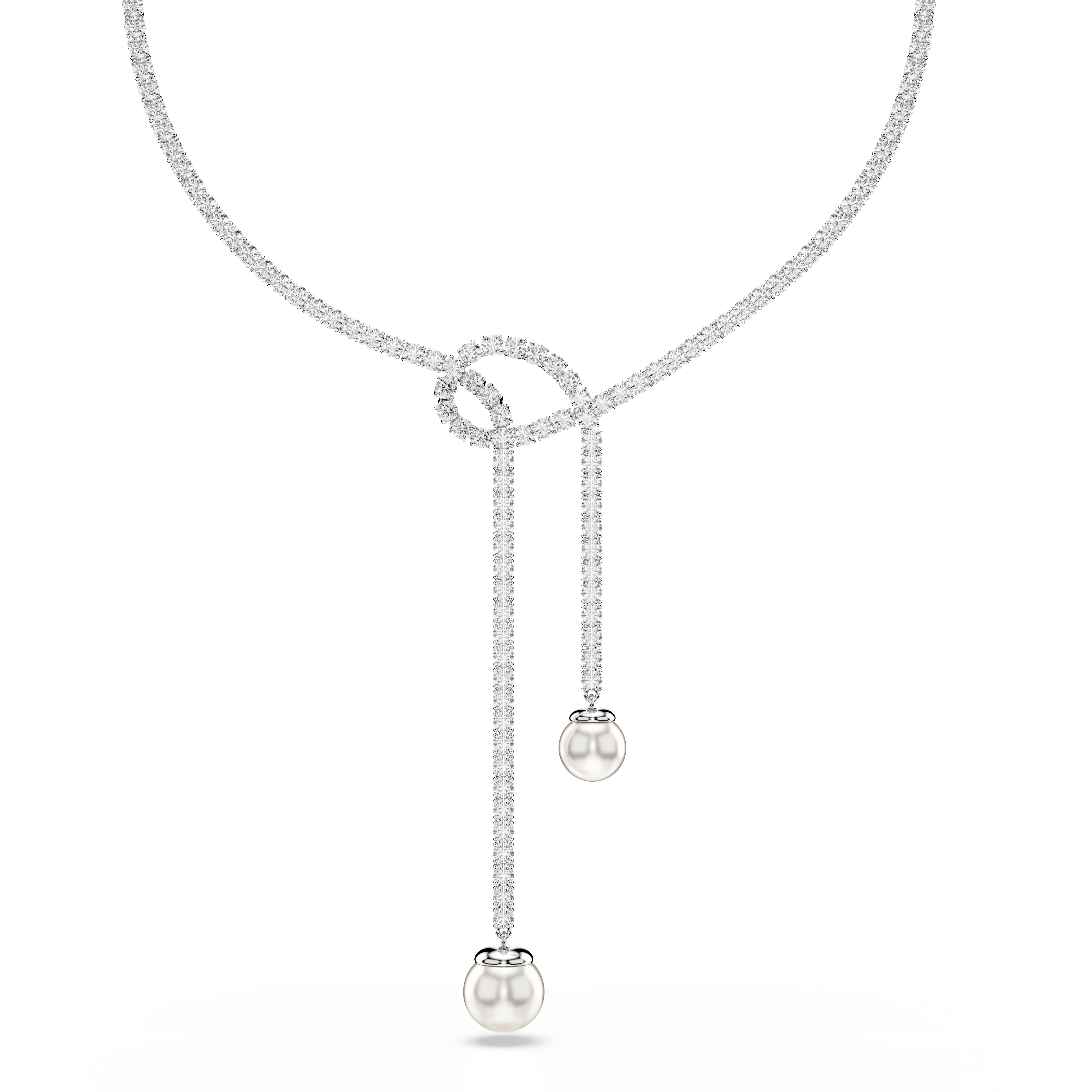 Swarovski ‘Matrix’ Womens Base Metal Necklace – Silver 5692416 – One Size