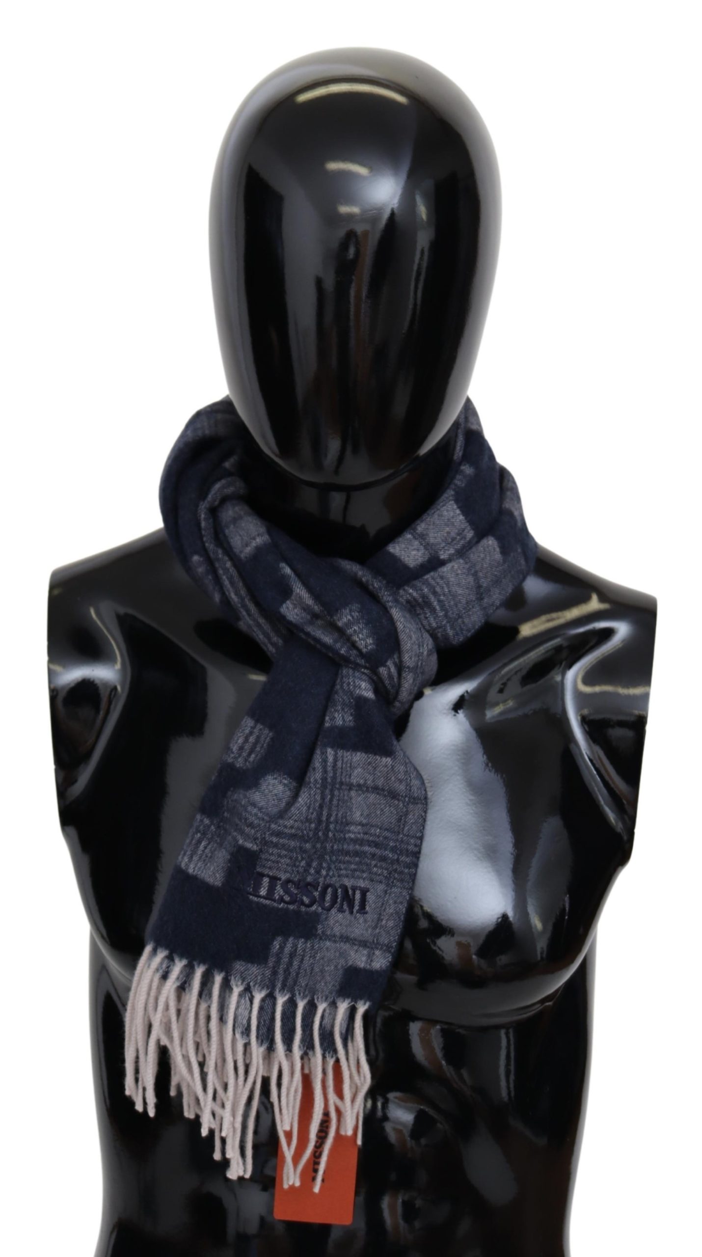 Missoni Mannen Multicolor Cashmere Gebreide Unisex Nek Omslagdoek