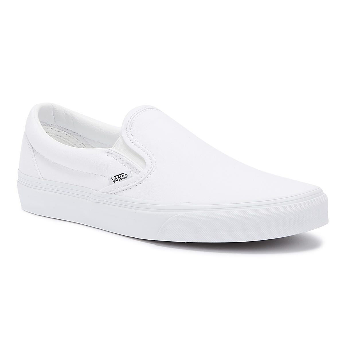 Vans Classic Slip on True White Canvas Trainers låga sneakers herr – bild 2