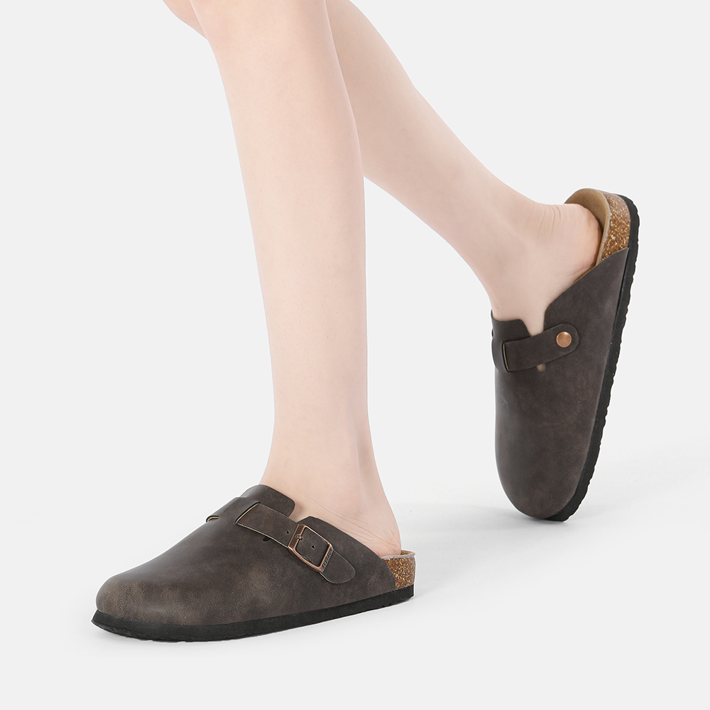 EverAU Australia EVER AU Dam Pintail Läder Comfort Clog Sandaler Brunt Oljat Läder – bild 2