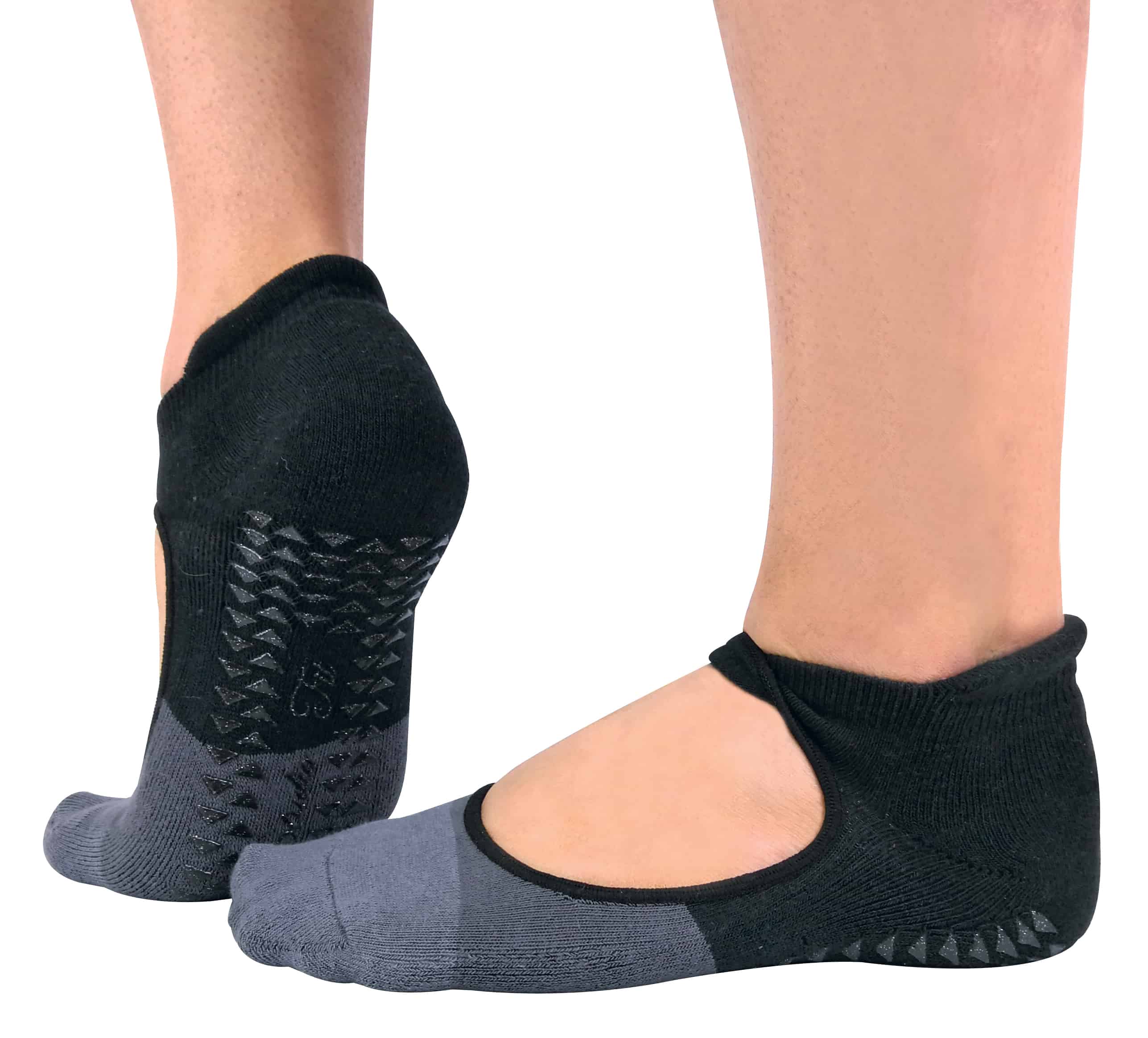 Thumbnail - 2 Paar Damen rutschfeste Grip Low Cut Unsichtbare Pilates Yoga Socken