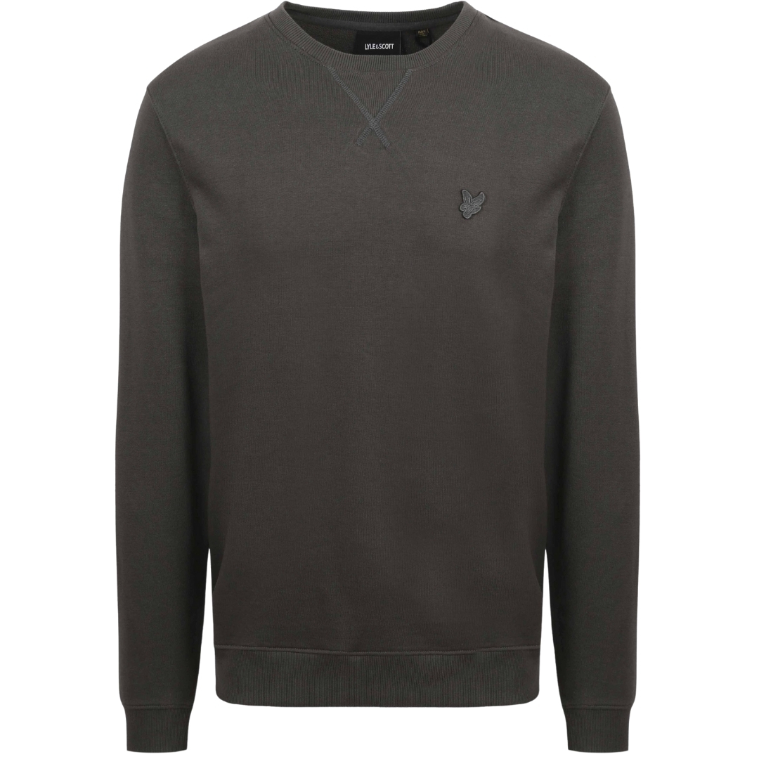 Thumbnail - Lyle & Scott Tonal Eagle Logo Dunkelgraues Pullover-Sweatshirt