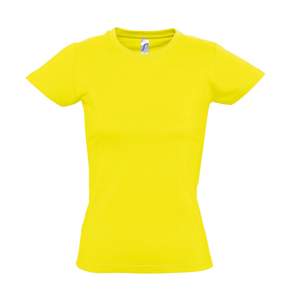 Sols Womens/Ladies Imperial Heavy Short Sleeve T-Shirt (Lemon)