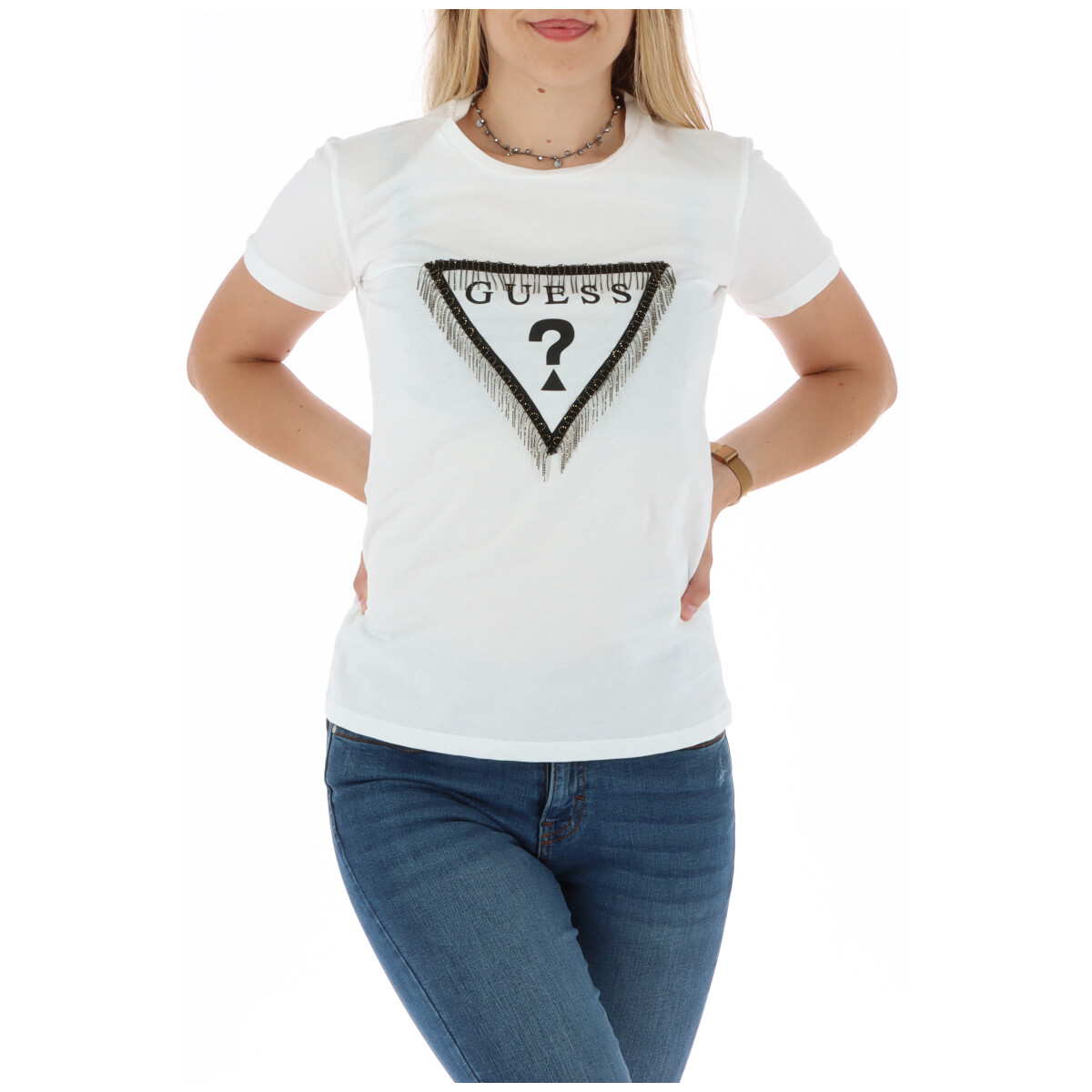 Thumbnail - Guess Damen Weißes T-Shirt