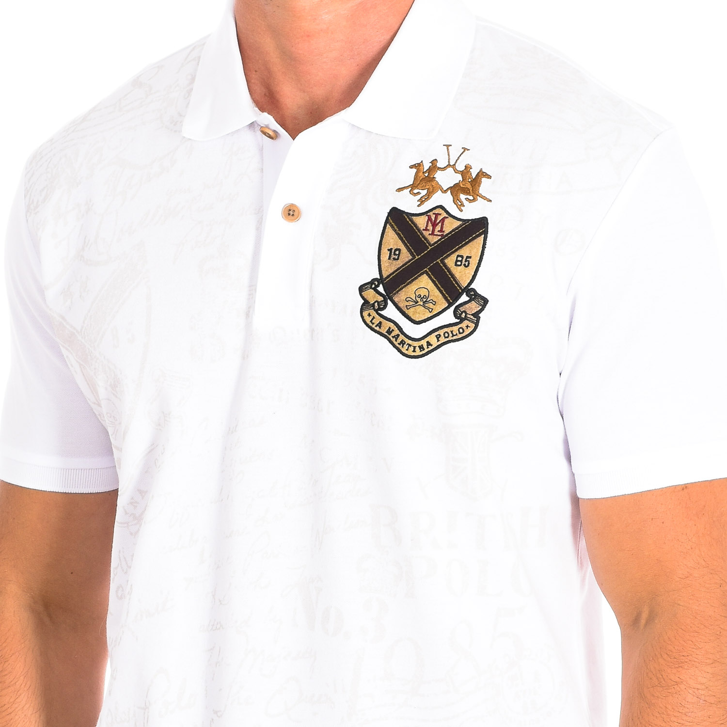 LA MARTINA Kortärmad polo TMPE30-PK097 man pikéer herr – bild 2