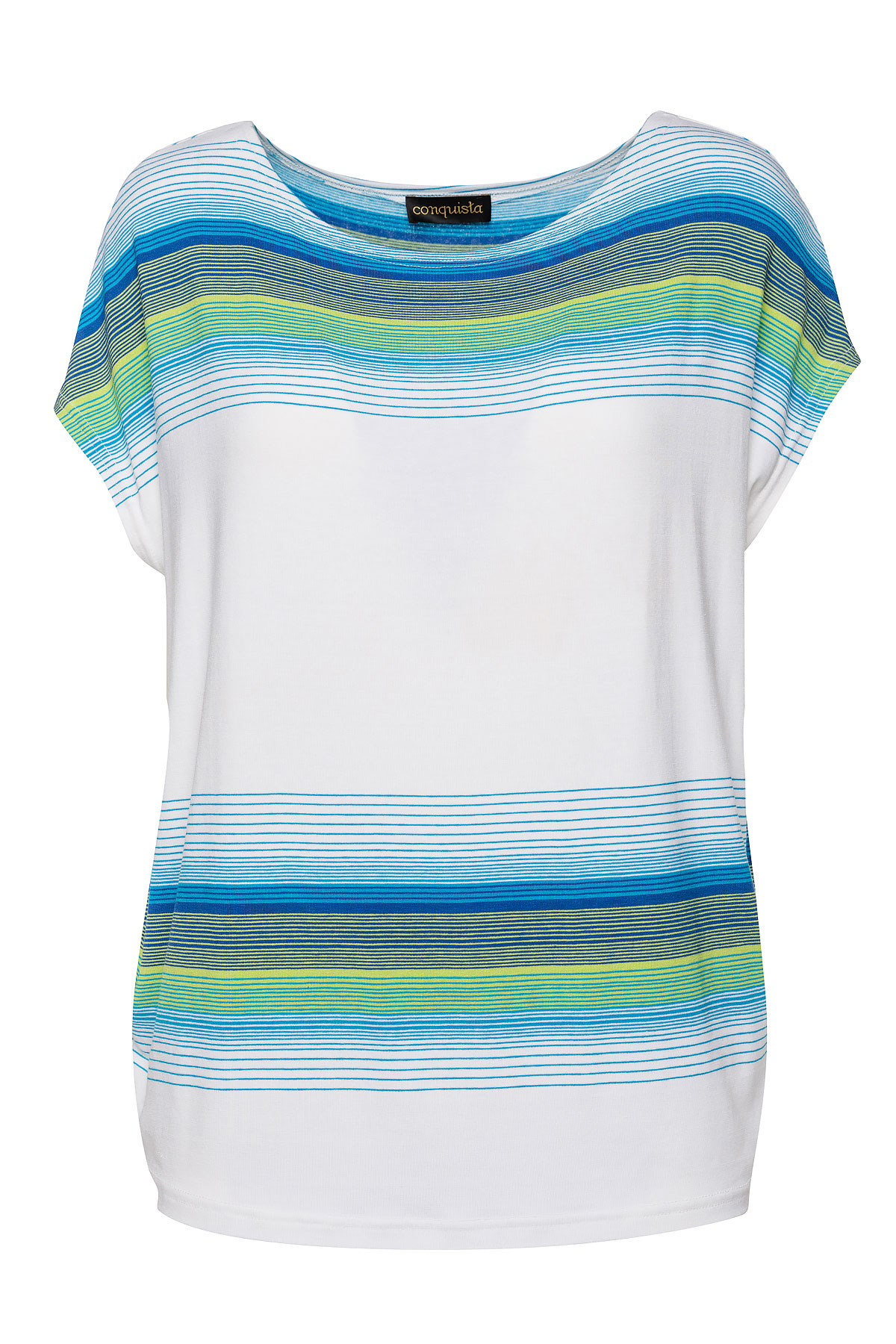 Witte mouwloze top met gestreepte print