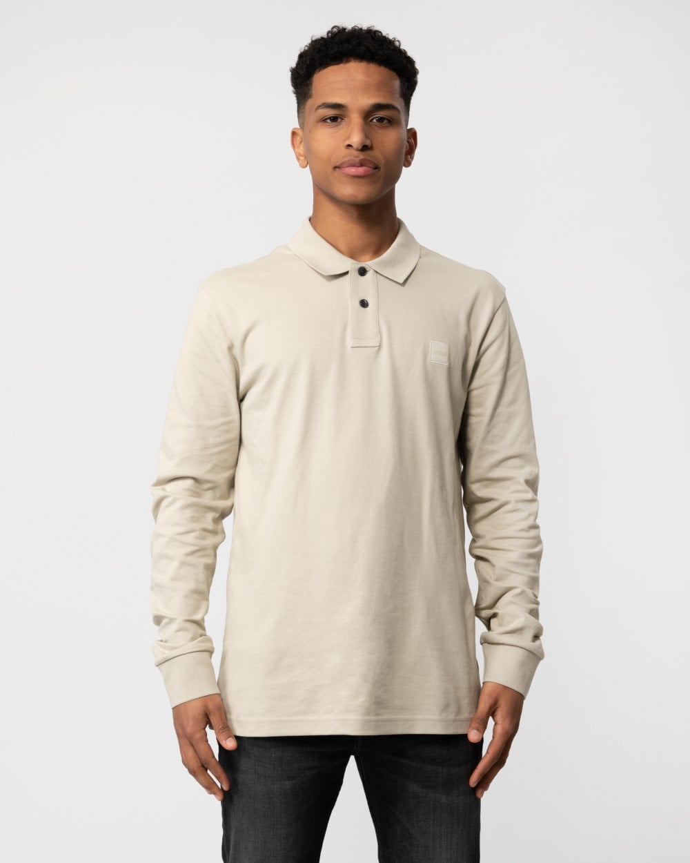 BOSS Orange Passerby Heren Langdurige Stretch-Katoen Polo Shirt met Logo Patch