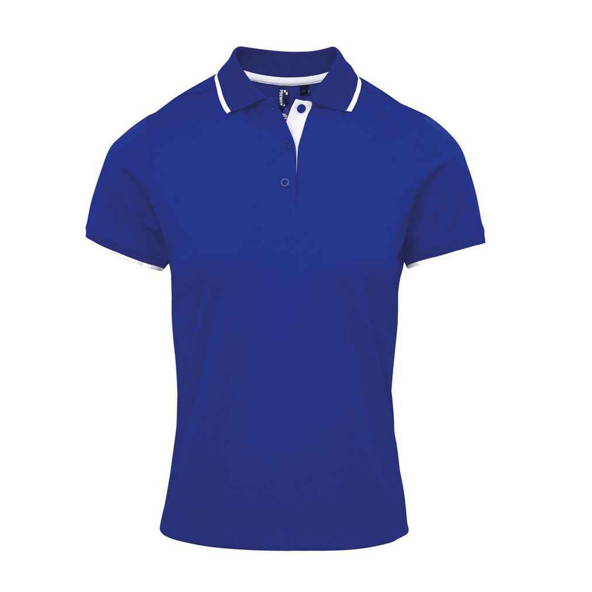 Thumbnail - Premier - "Coolchecker" Poloshirt für Damen (Königsblau/Weiß)