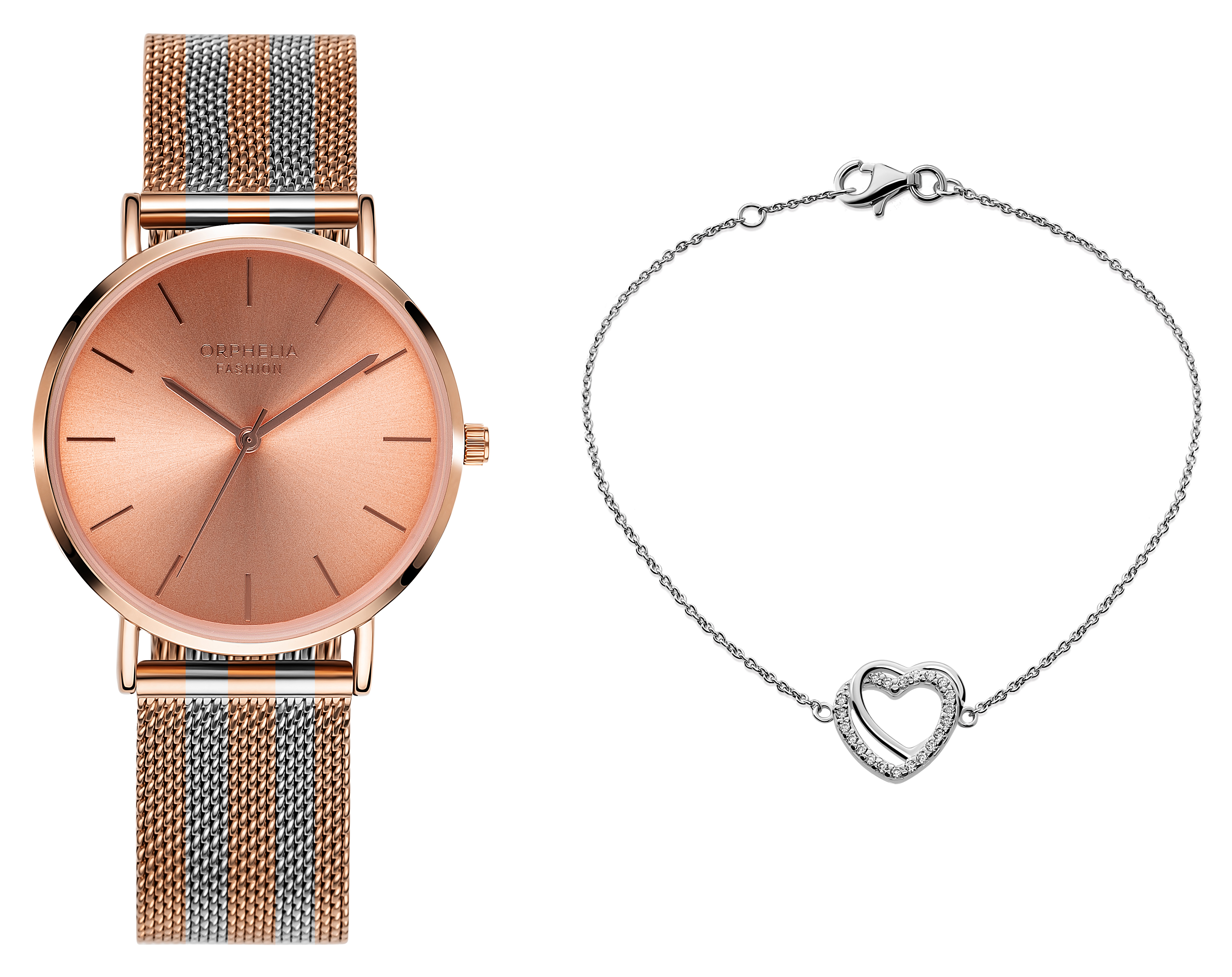 Orphelia Fashion Womens Women Watch Set-714817/Br - Multicolour Stainless Steel (archived) - One Size