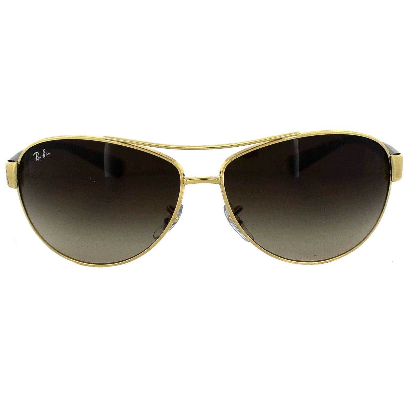 Thumbnail - Ray-Ban Sonnenbrille 3386 Gold Braun Gradient 001/13