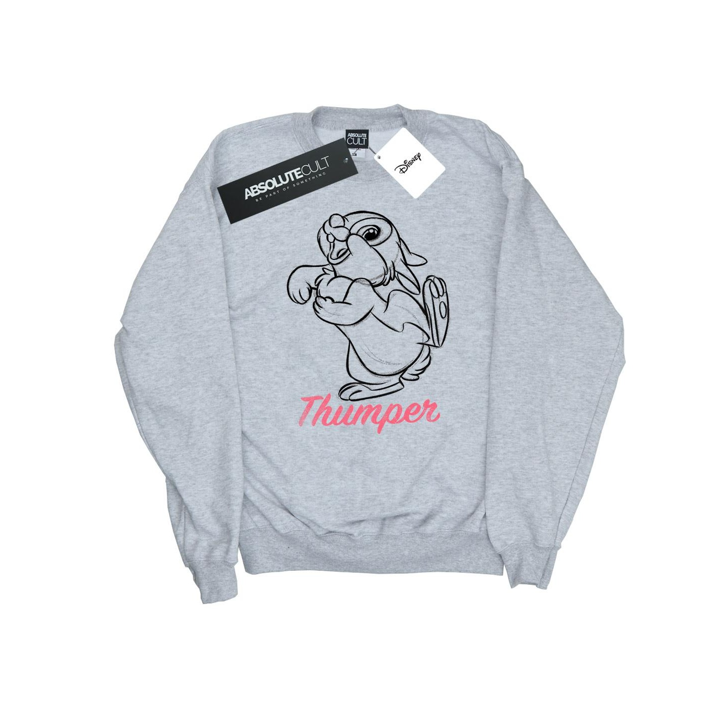 Thumbnail - Disney - "Bambi Thumper Line Drawing" Sweatshirt für Damen (Grau)