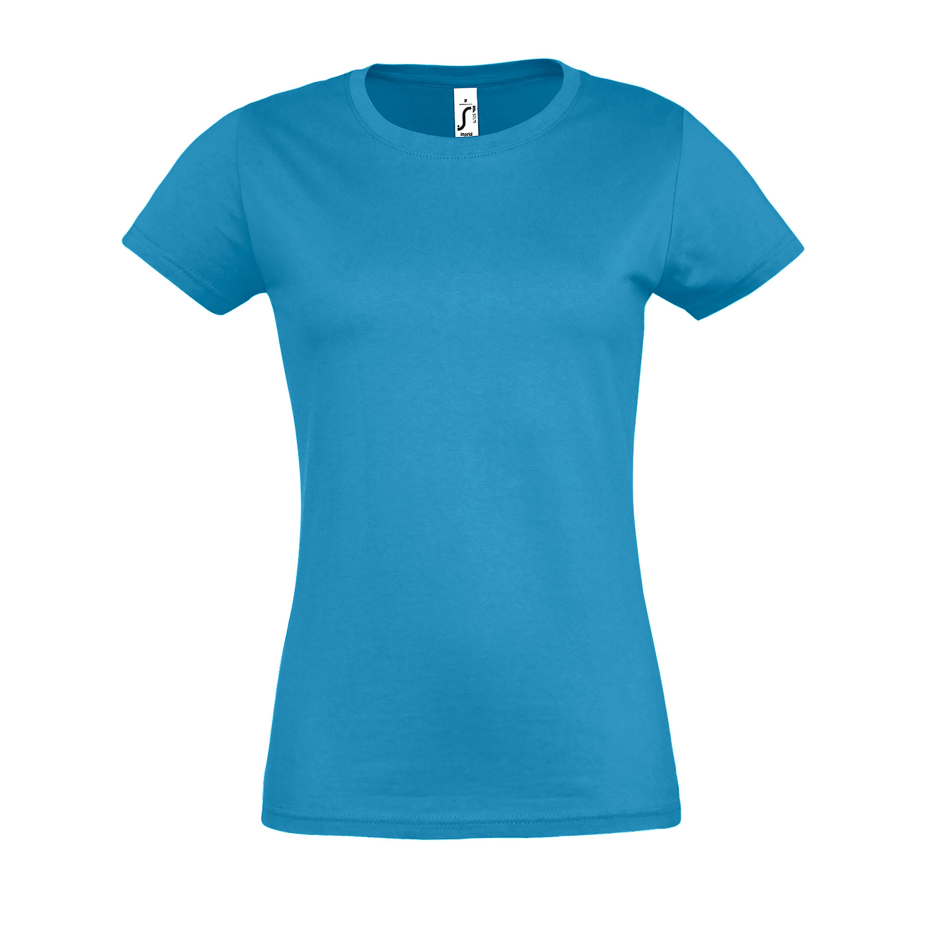 Thumbnail - SOLS Imperial Damen T-Shirt, Kurzarm, Rundhalsausschnitt (Wasserblau)