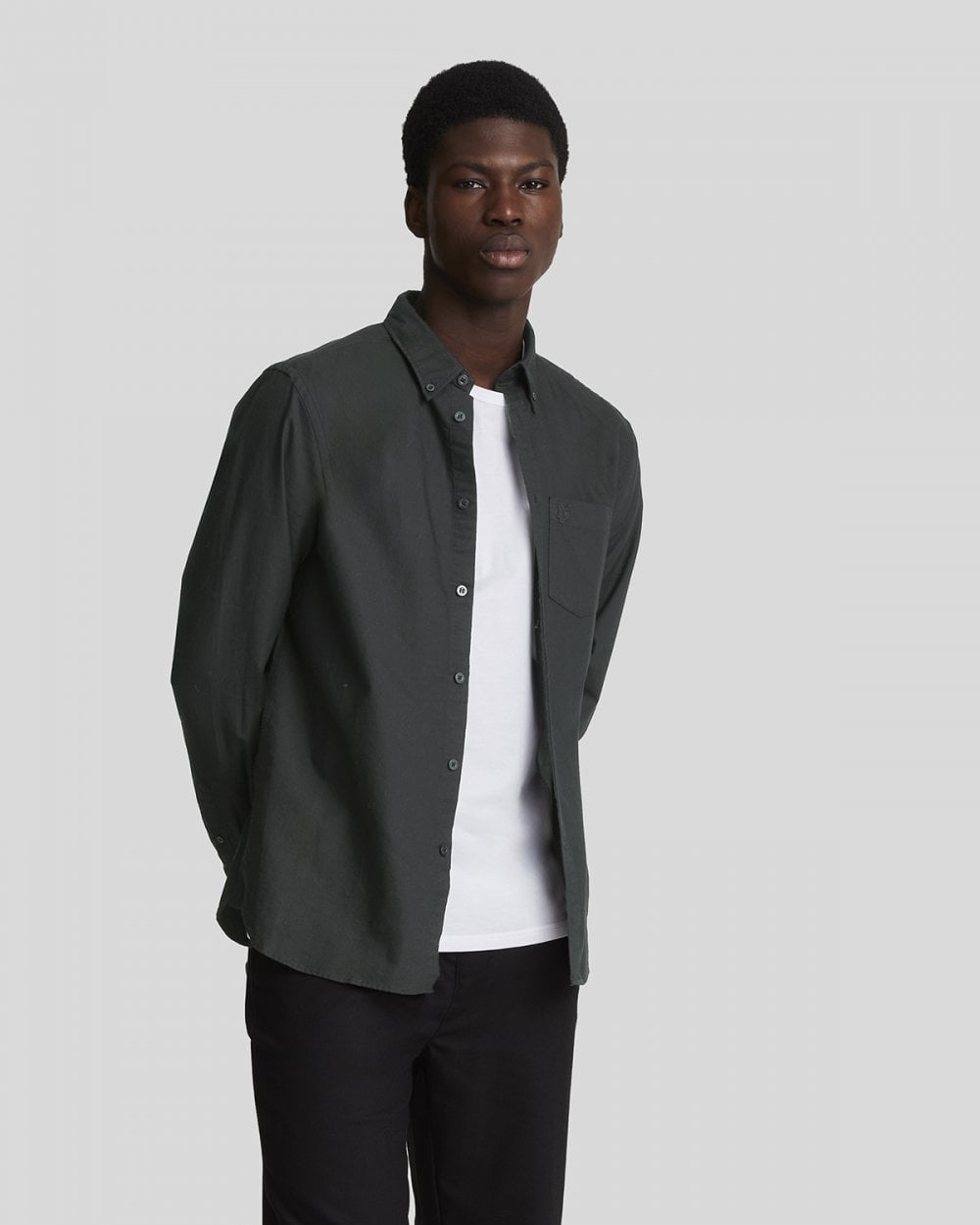 Thumbnail - Lyle & Scott - Schwarzes Langarmhemd