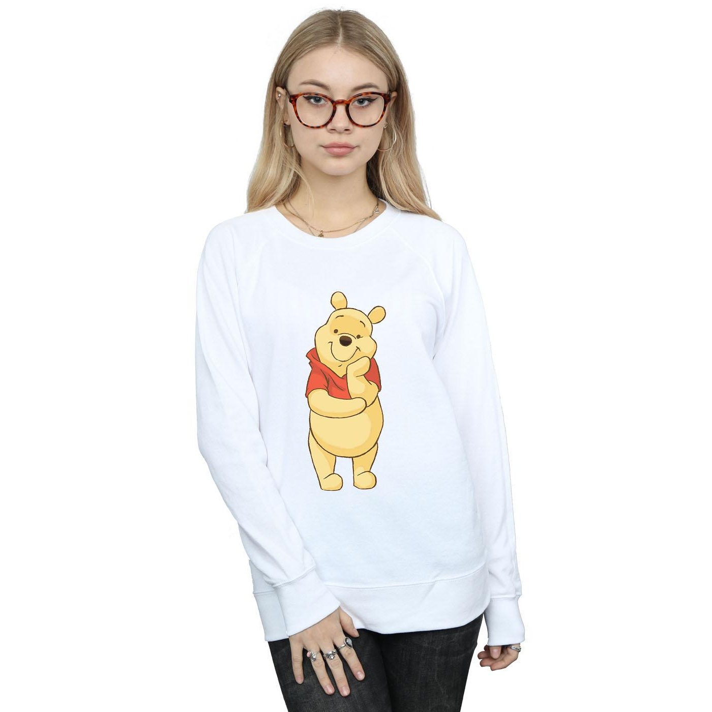 Disney Womens/Ladies Winnie The Pooh Cute Sweatshirt (White) dam – bild 2