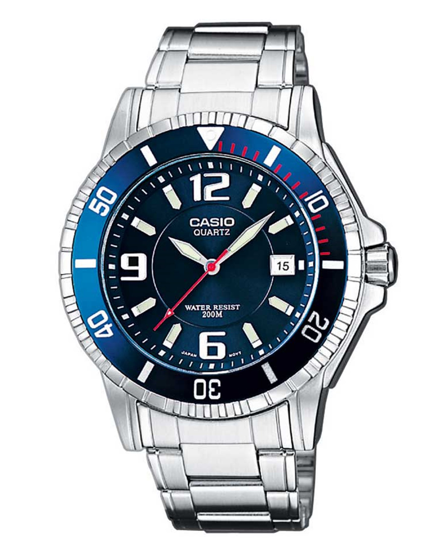 Casio Casio Collection Heren Zilveren Horloge MTD-1053D-2AVES