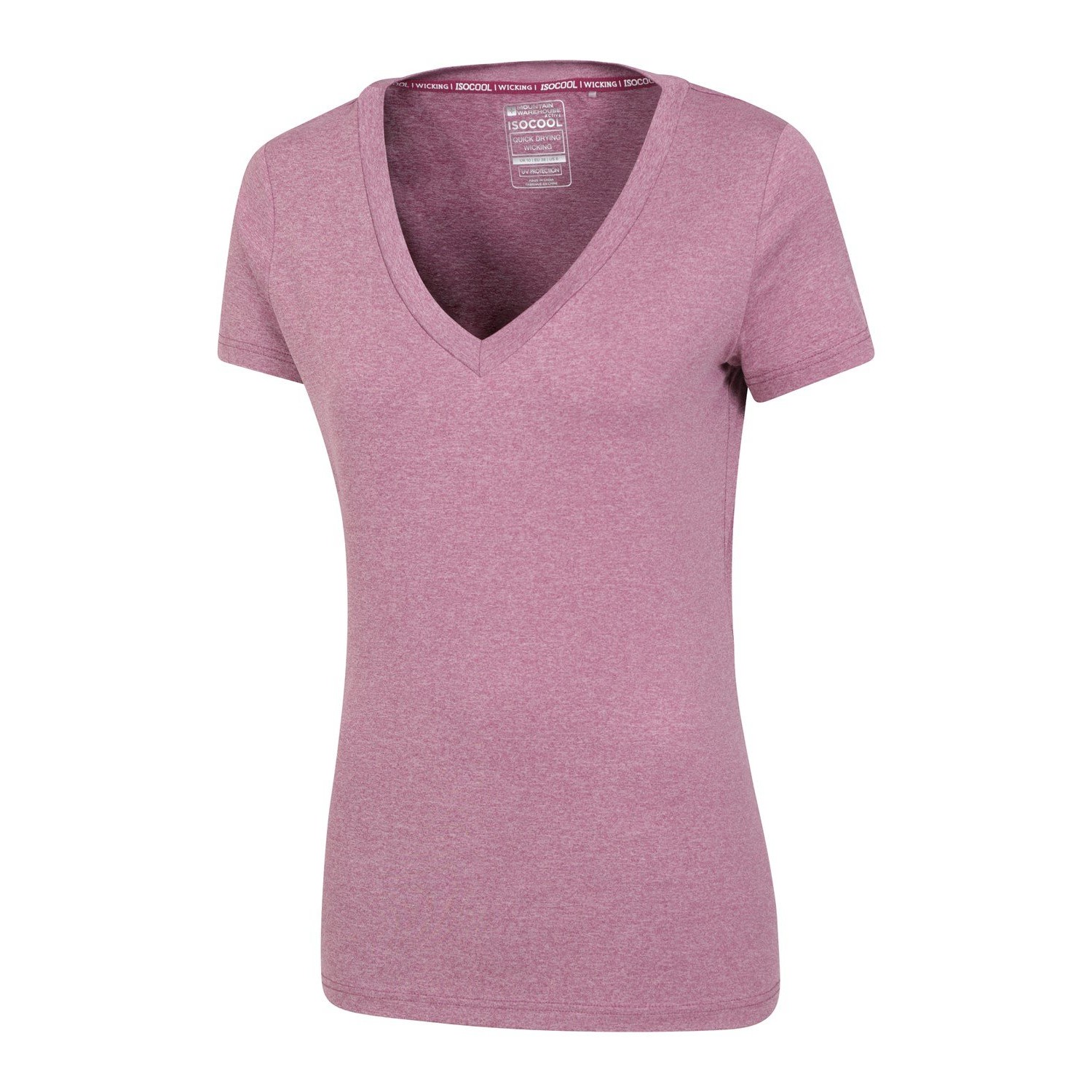 Mountain Warehou T-shirt Vitality V Neck för dam/dam (Rosa) – bild 2