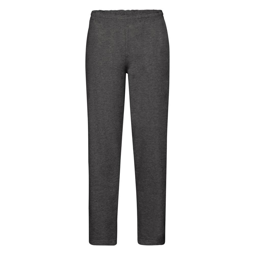Thumbnail - Fruit Of The Loom Herren Jogginghose / Jogginghose mit offenem Saum (Dark Heather)