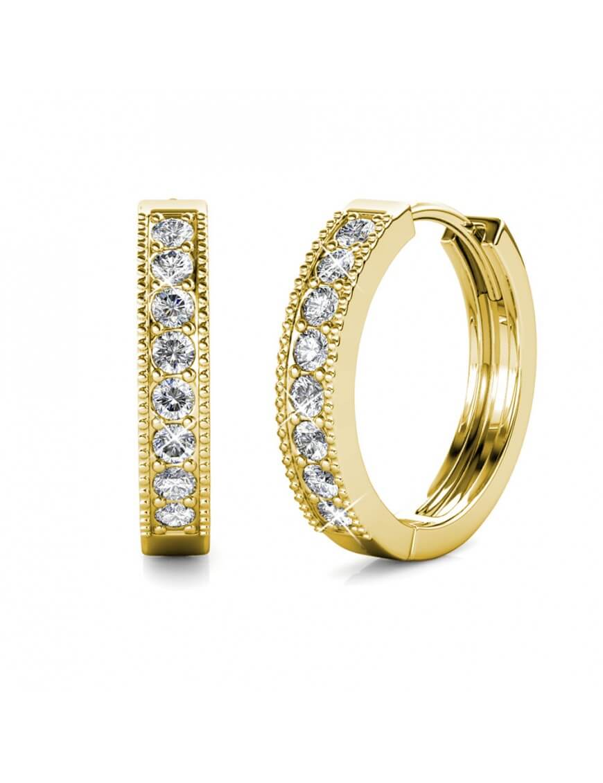 Thumbnail - Eclat Ohrringe - Gold und Kristall