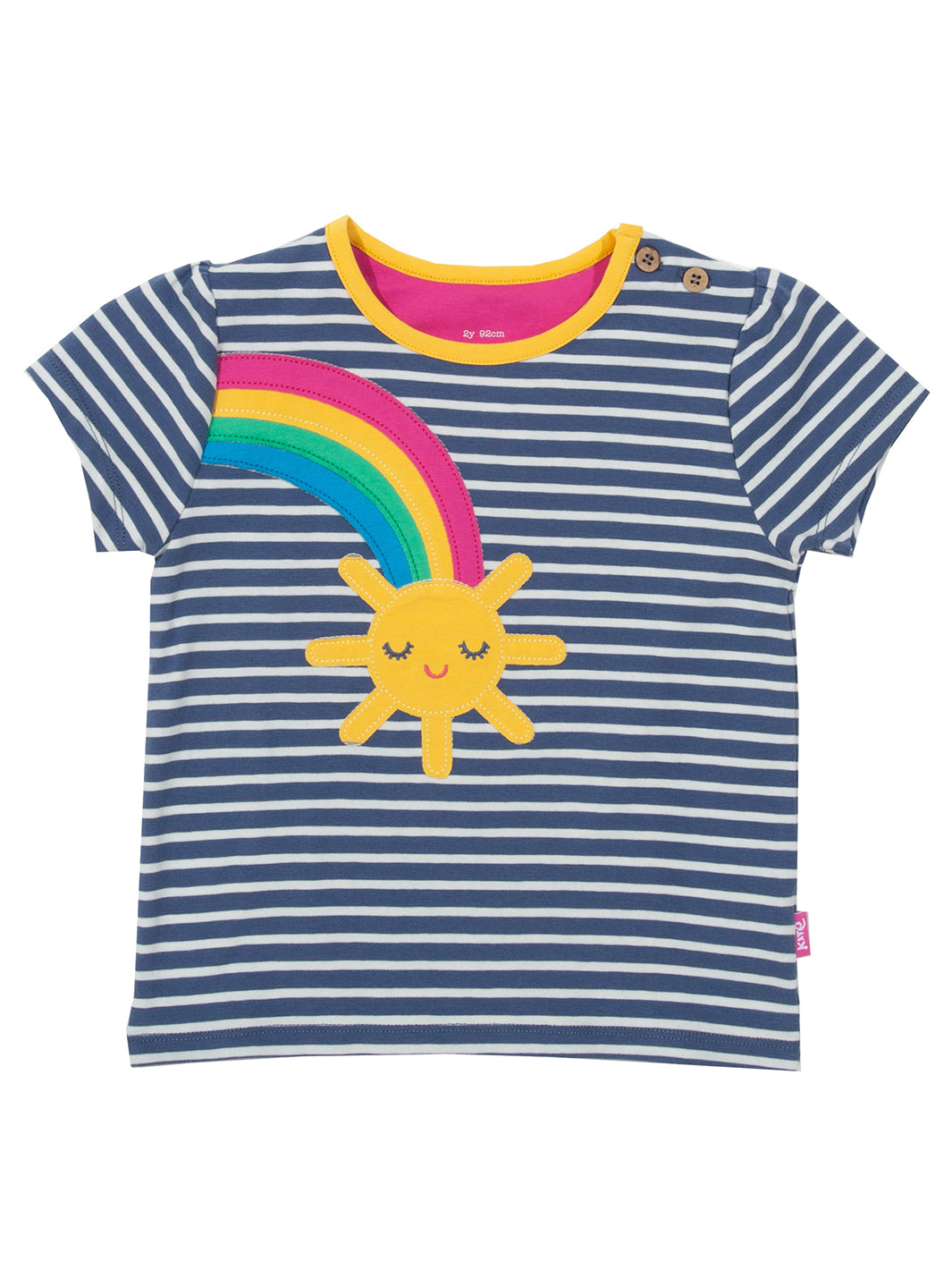 Kite Clothing Girls Sunshine T-Shirt - Navy Cotton - Size 3-6M