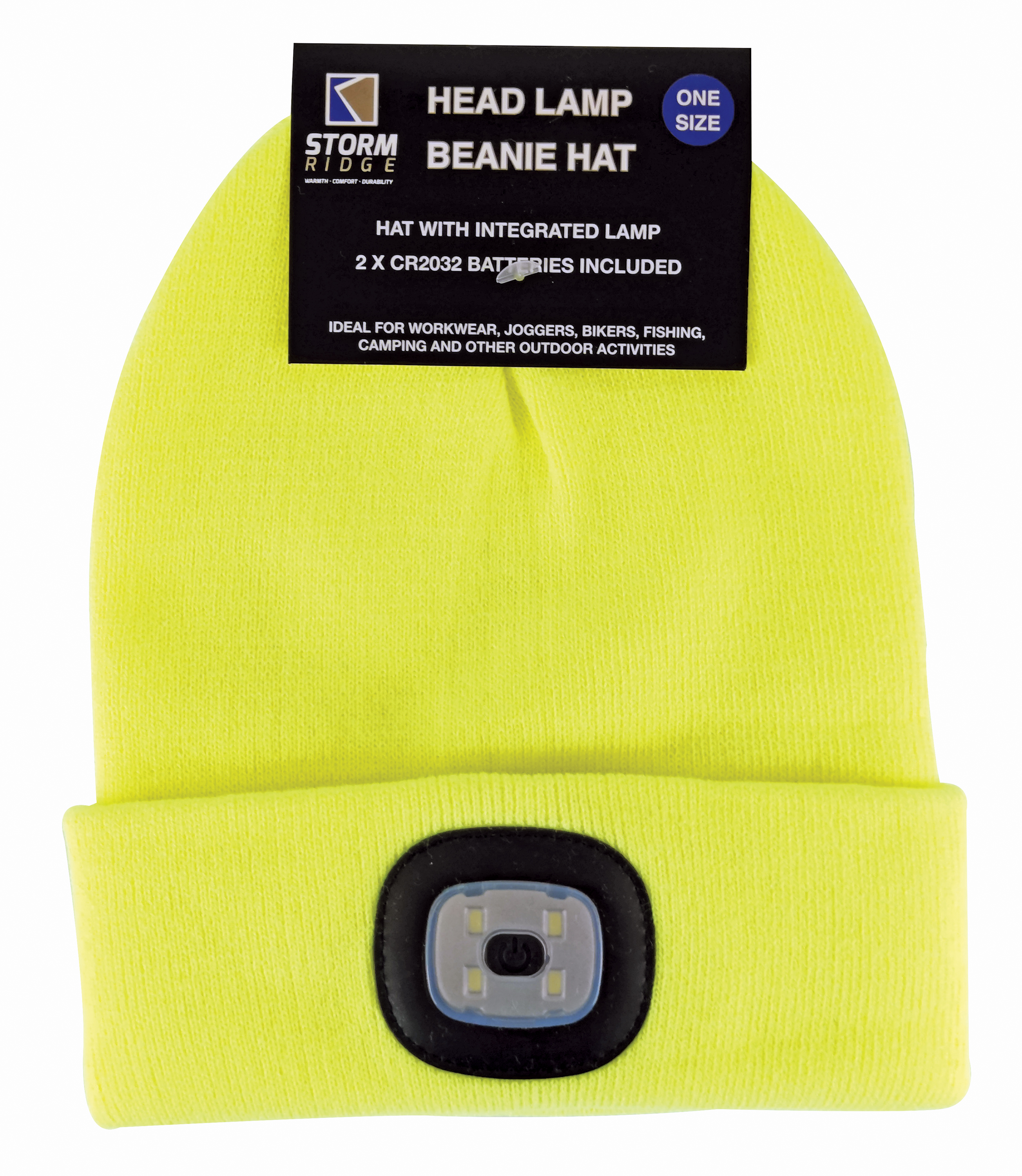 Sock Snob Vuxna / Herrar Vinterstickad Beanie Mössa med LED-glödande ljusfackla – bild 2
