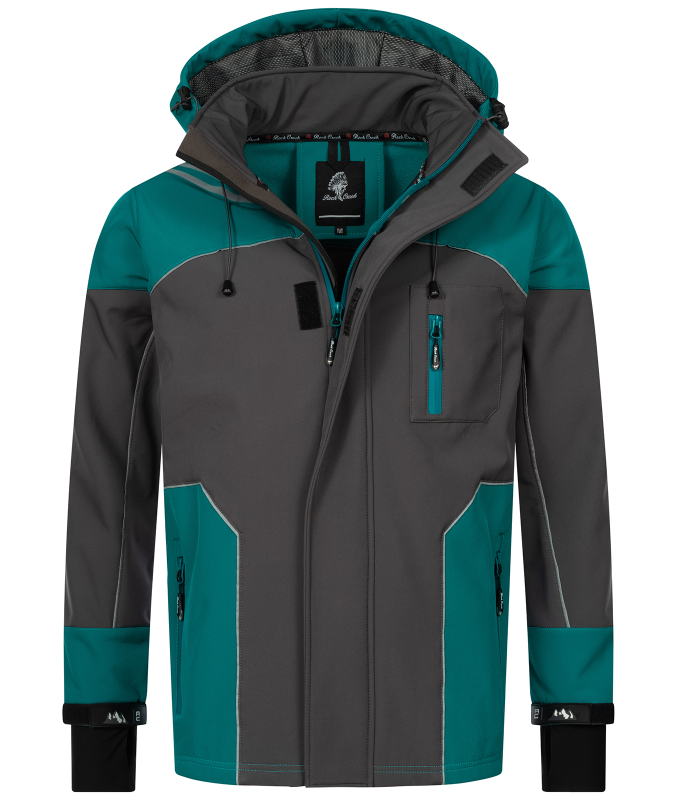 Thumbnail - Rock Creek Softshelljacke Dunkeltürkis