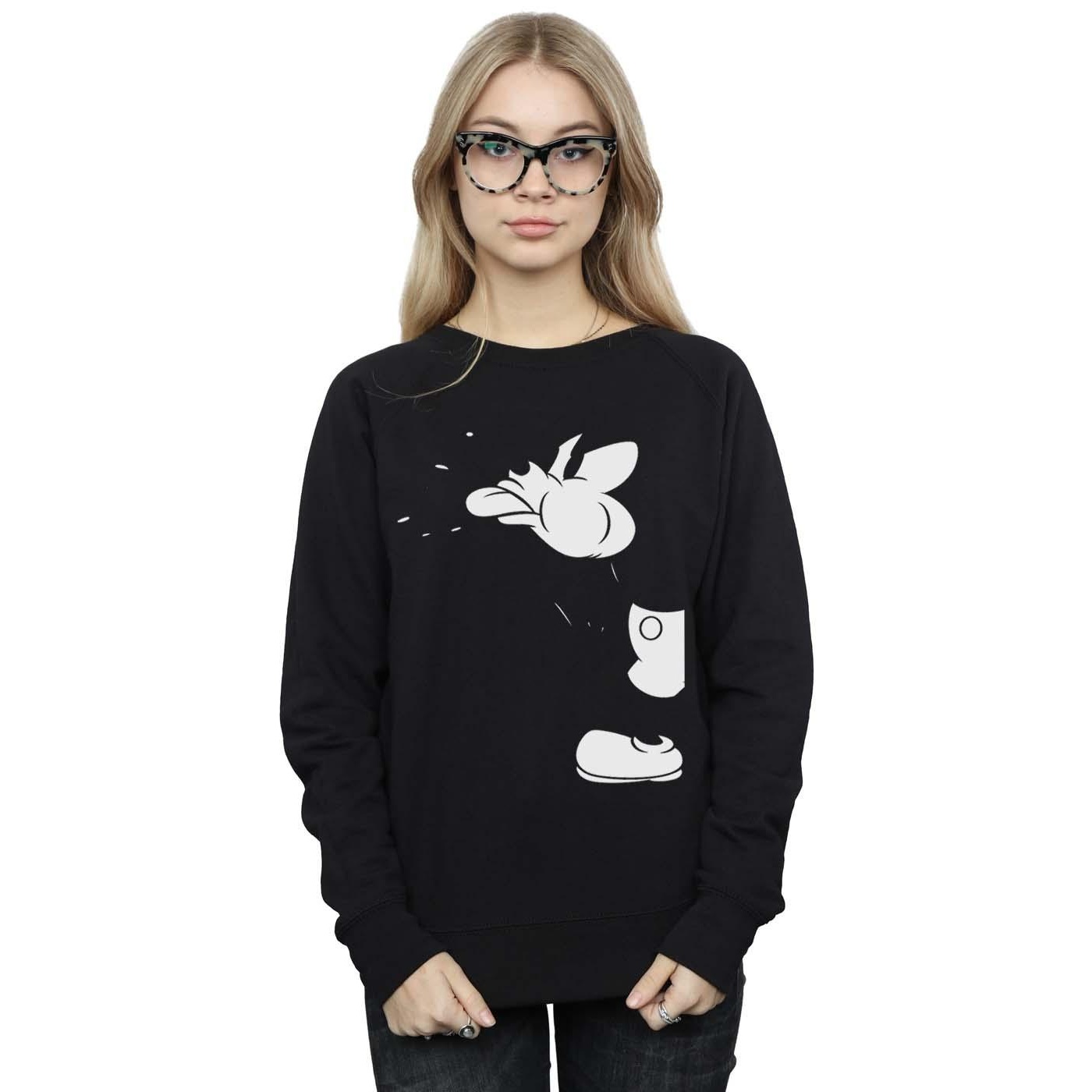 Disney Womens/Ladies Mickey Mouse Cut Sweatshirt (Black) dam – bild 2