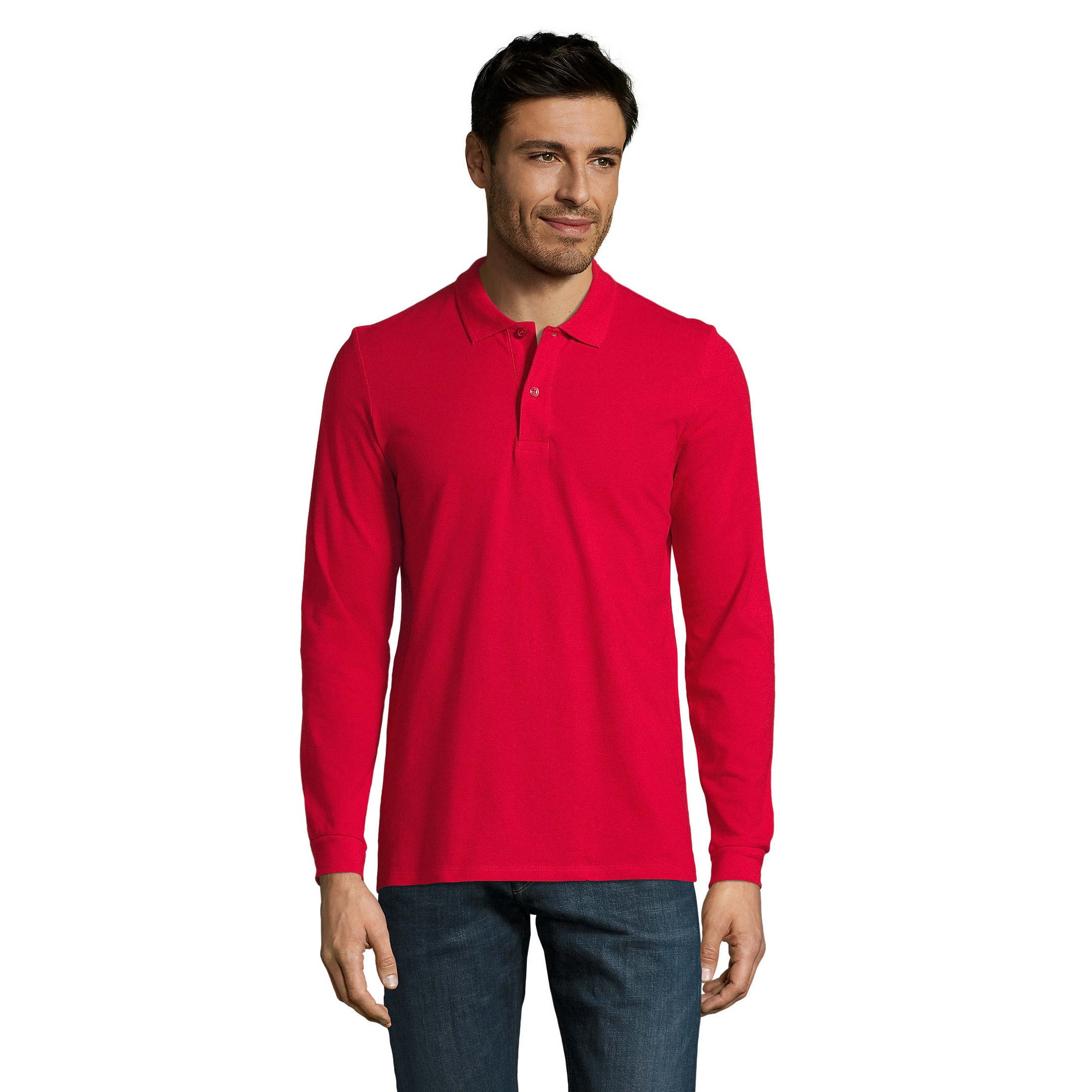 SOLS - "Perfect" Poloshirt für Herren Langärmlig (Rot)
