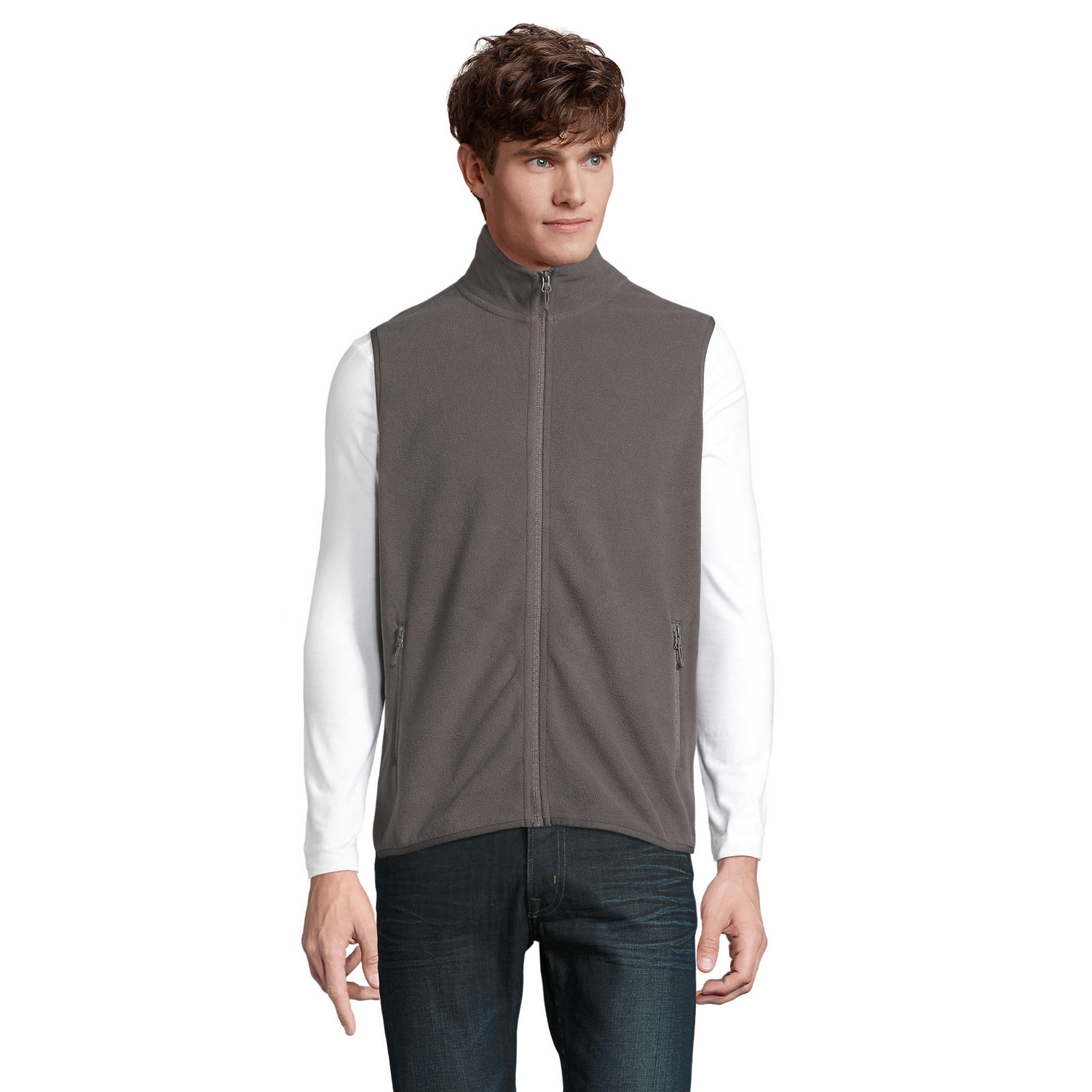 SOLS - "Factor" Weste Mit Reißverschluss für Herren/Damen Unisex (Anthrazit unifarben)