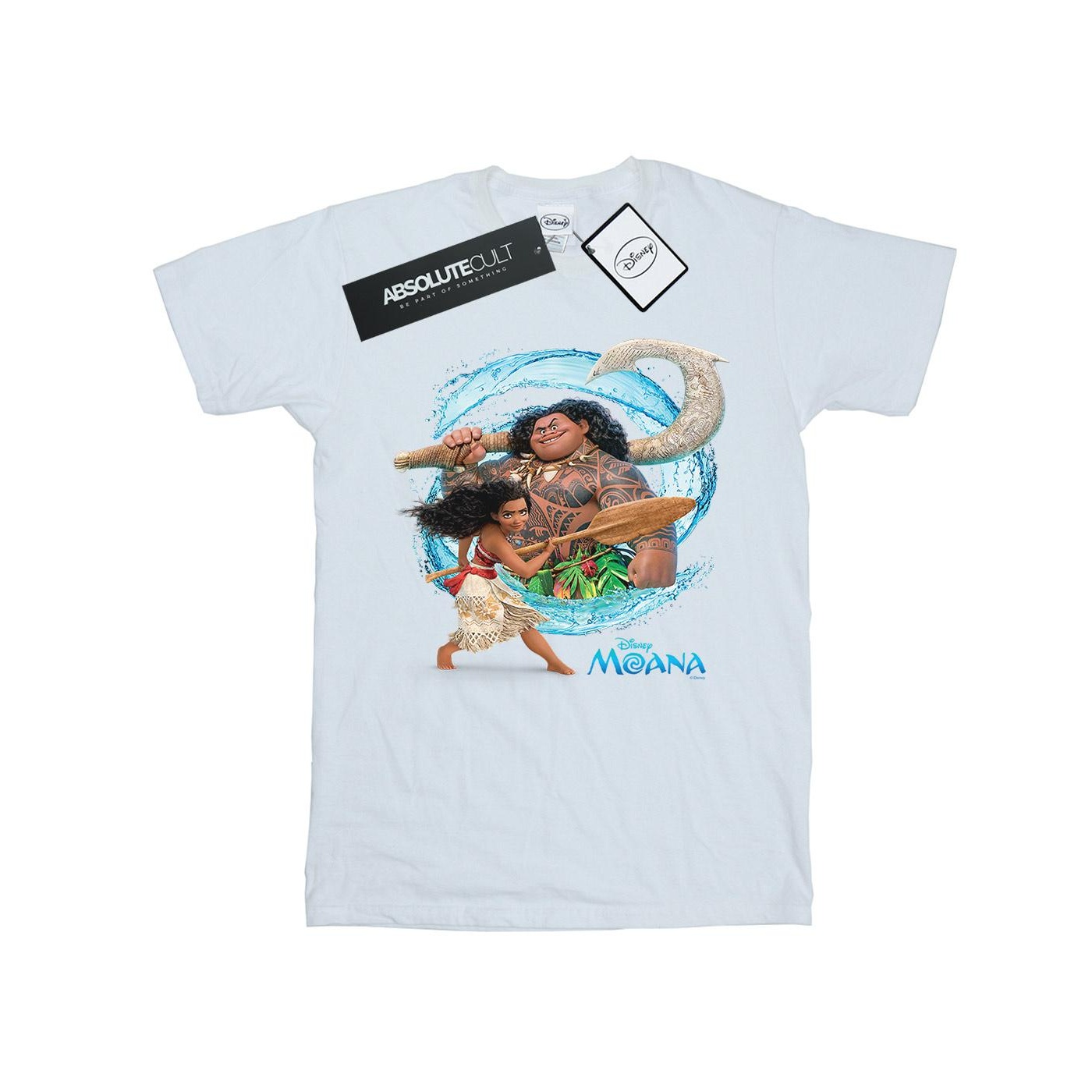 Thumbnail - Disney - "Moana And Maui Wave" T-Shirt für Herren (Weiß)
