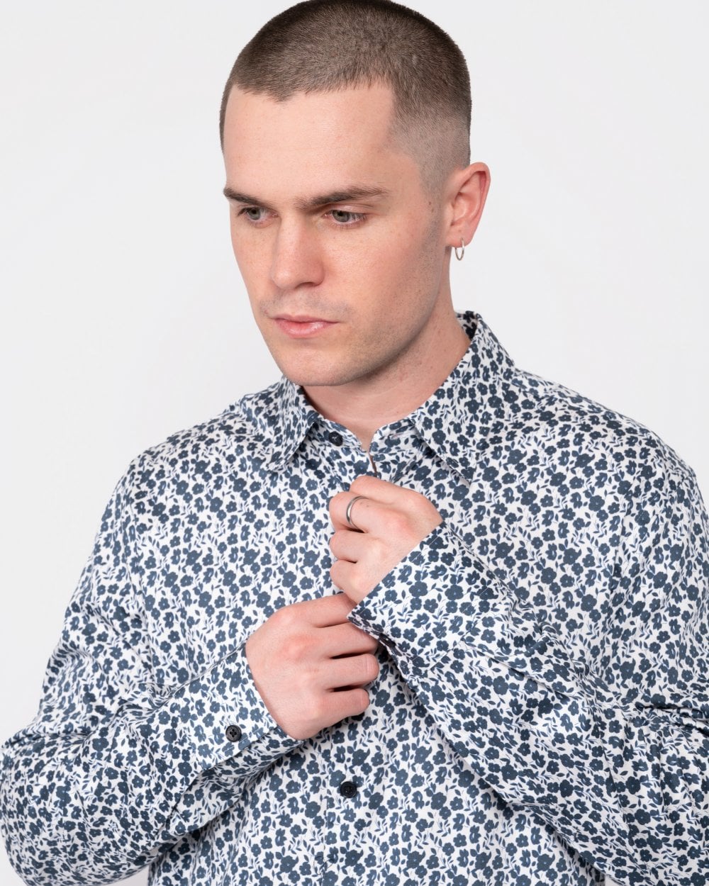 Ted Baker Capua Herr Långärmad Liten Blommig Skjorta – bild 2