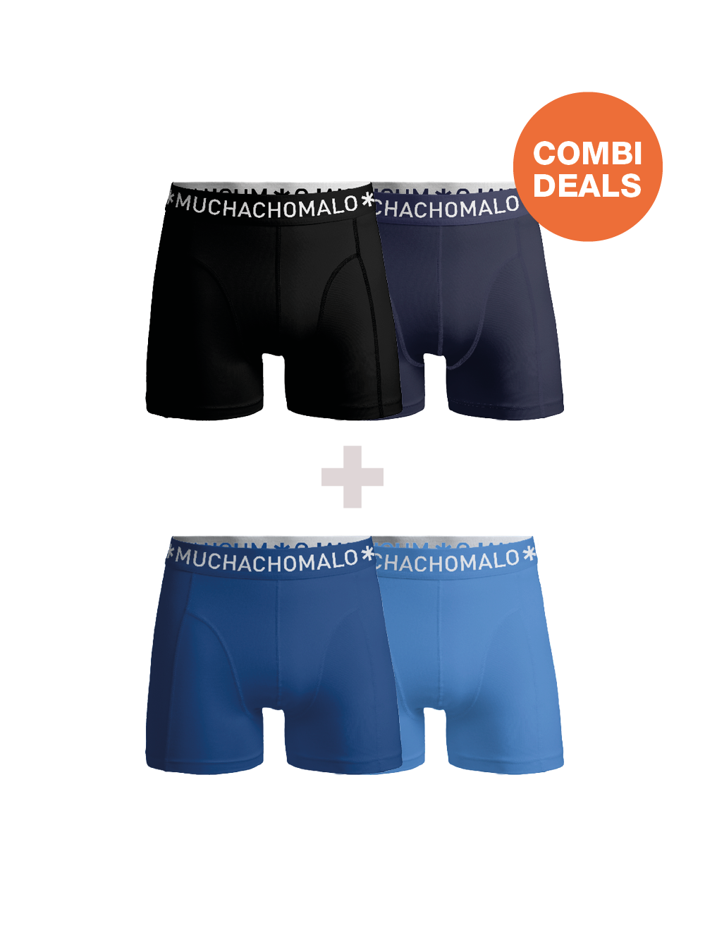 Thumbnail - Muchachomalo Herren Boxershorts – 2 Stück Combideal – Herren Unterhosen