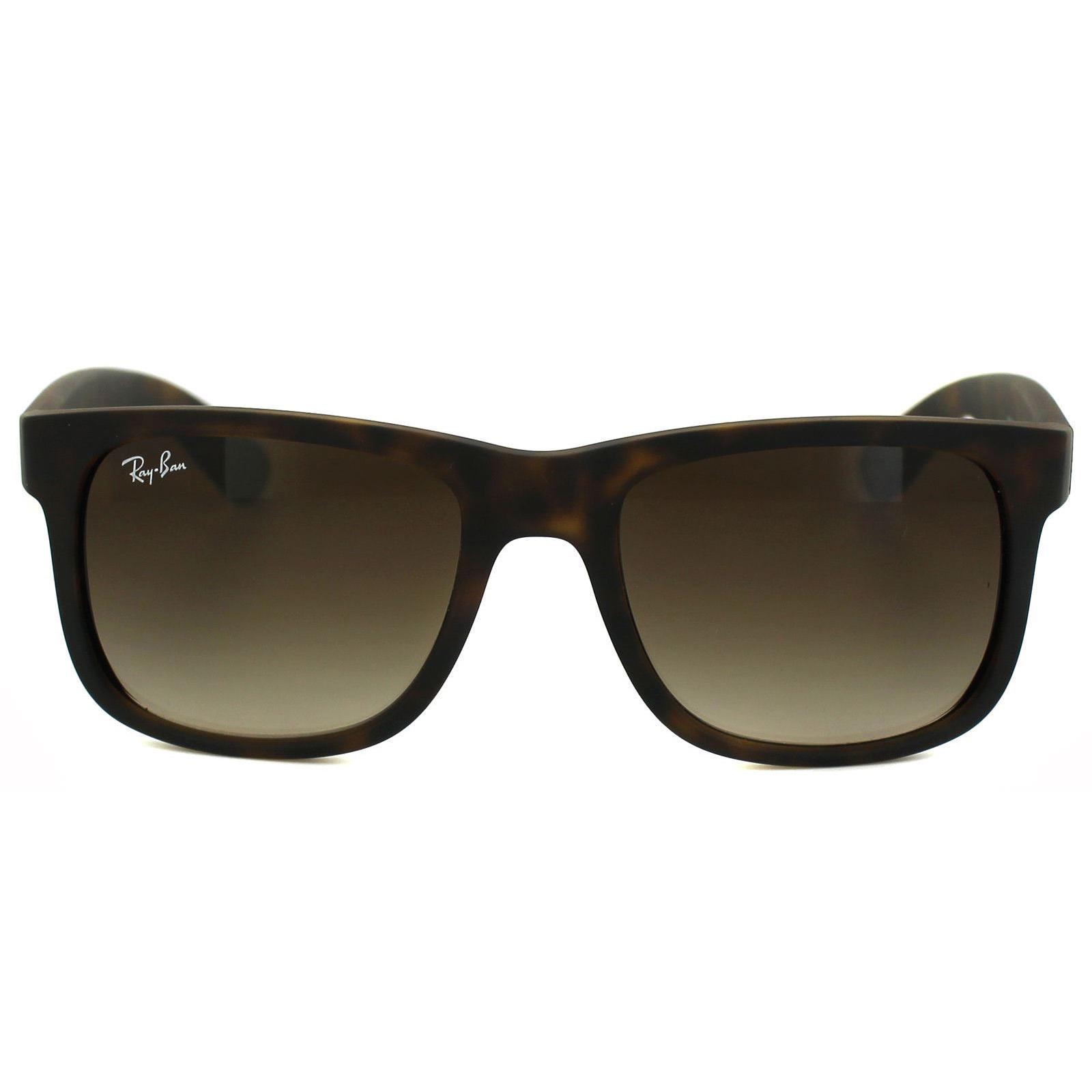 Thumbnail - Ray-Ban Sonnenbrille Justin 4165 710/13 Gummi leicht Havanna braun Gradient 51mm