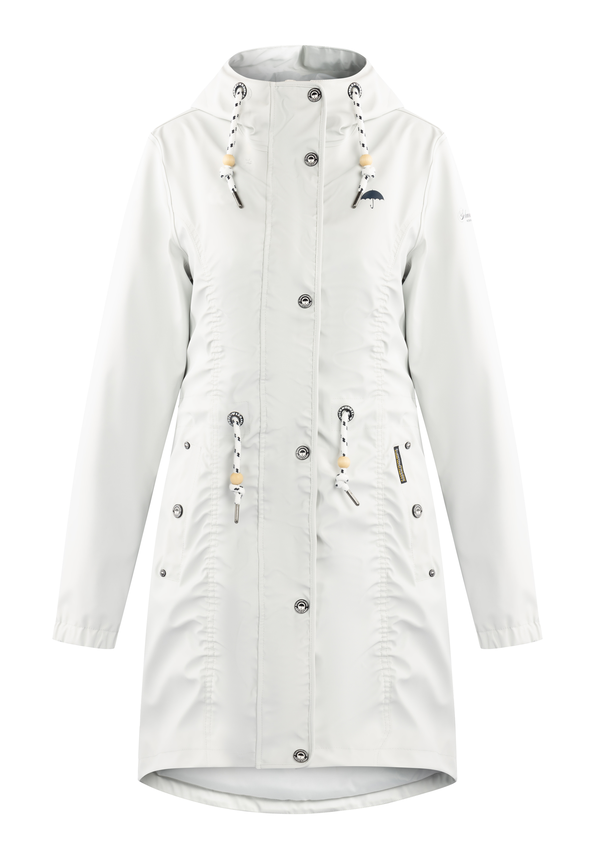 Schmuddelwedda Mackintosh bridgeport Dames Grijs wit-280
