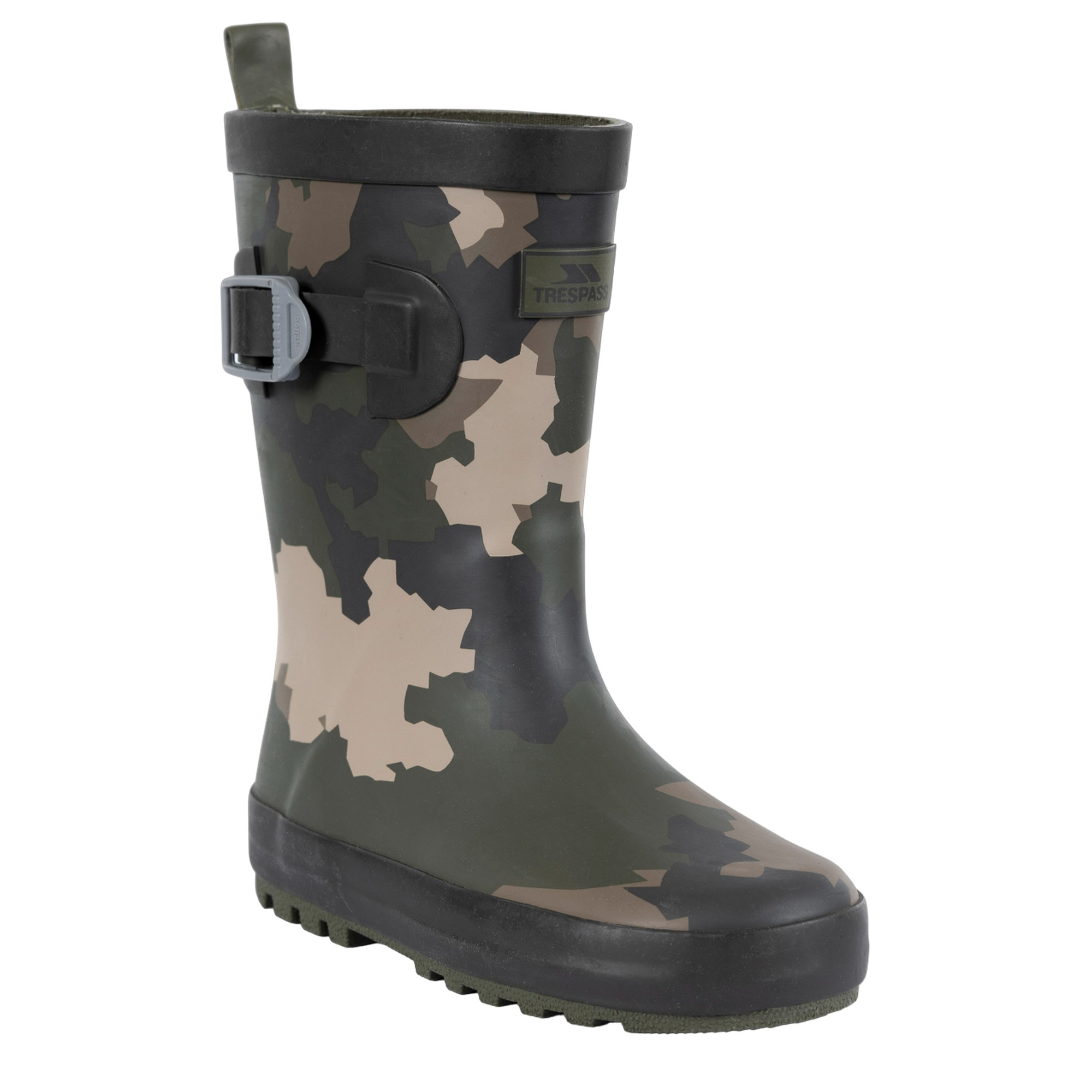 Trespass Kinder/Kinder Puddle Camo Wellington Laarzen (Groen/bruin/zwart)