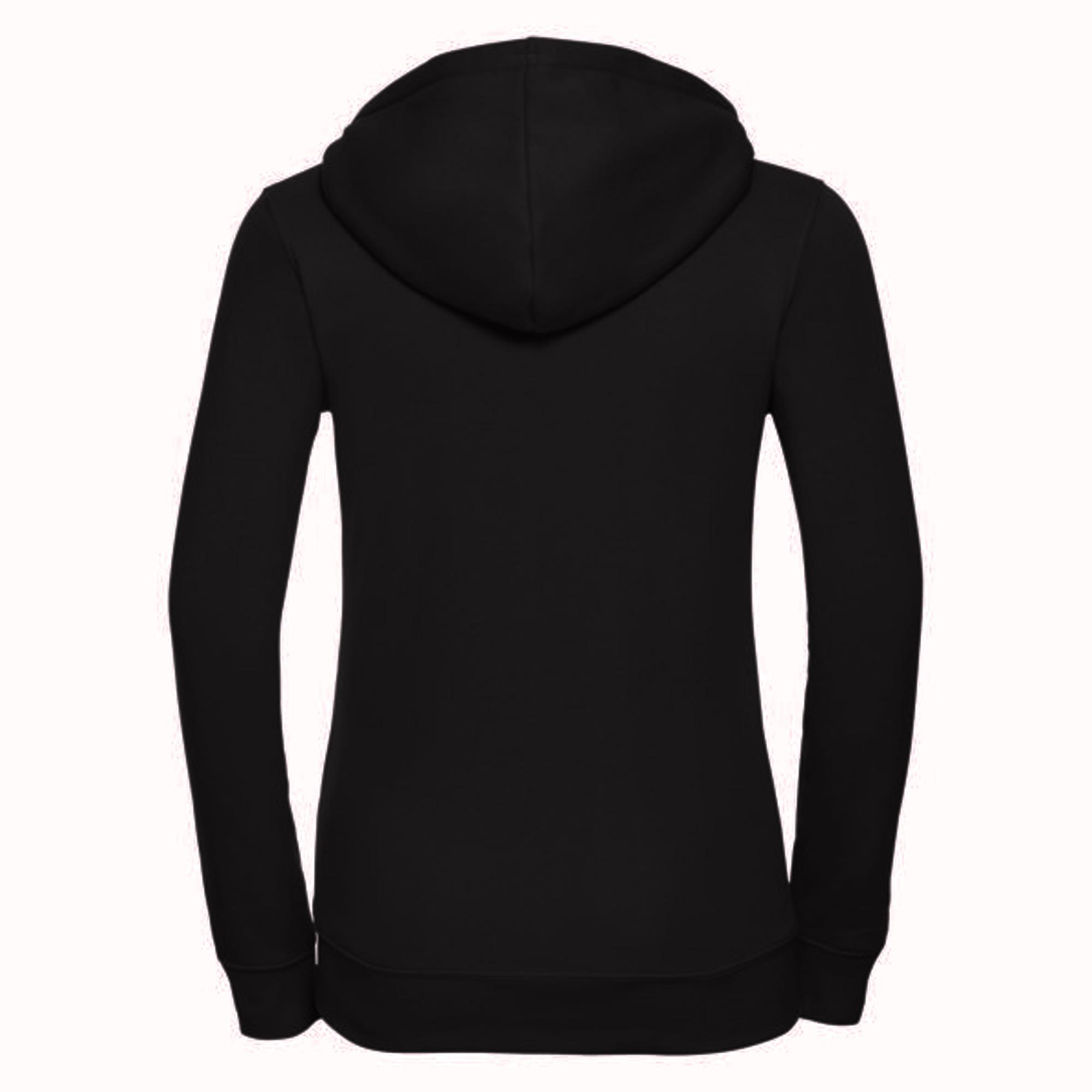 Russell Athletic Russell Ladies Premium Authentic Zipped Hoodie (3-Layer Fabric) (Black) dam – bild 2
