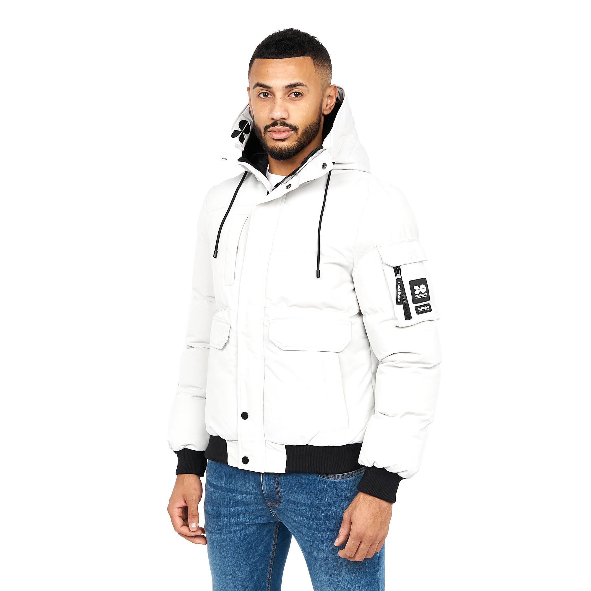 Thumbnail - Crosshatch - "Milwaka" Jacke für Herren (Grau/Rosa)