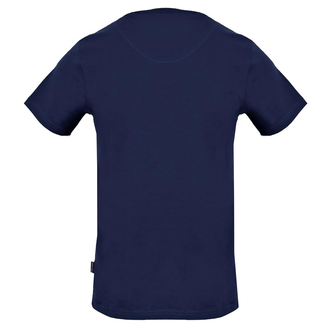 Aquascutum Reflection Logo Marinblå T-shirt herr – bild 2