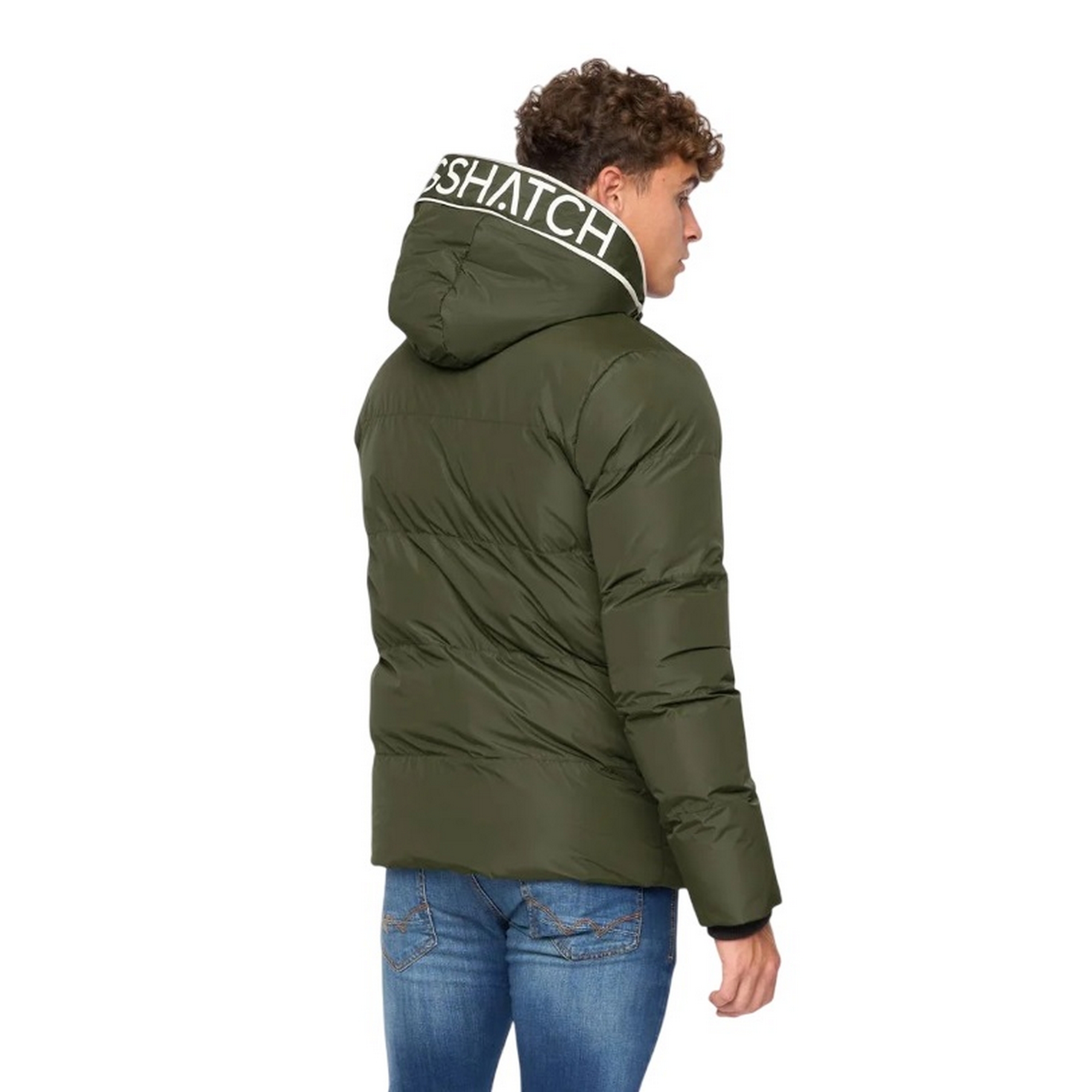 Crosshatch Mens Sandbox Hooded Jacka (Oliv) herr – bild 2