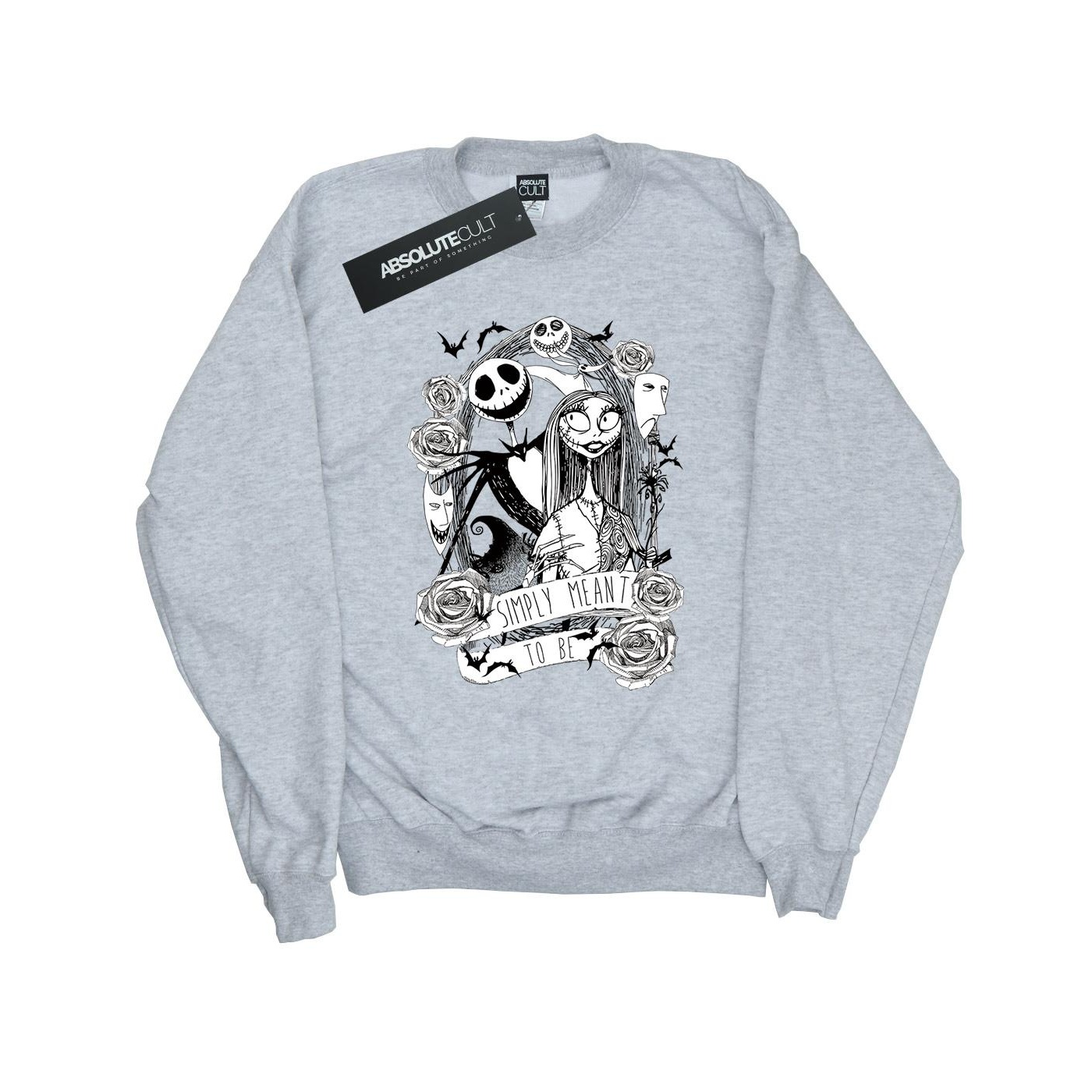 Thumbnail - Disney - "Nightmare Before Christmas Simply Meant To Be" Sweatshirt für Mädchen (Grau)