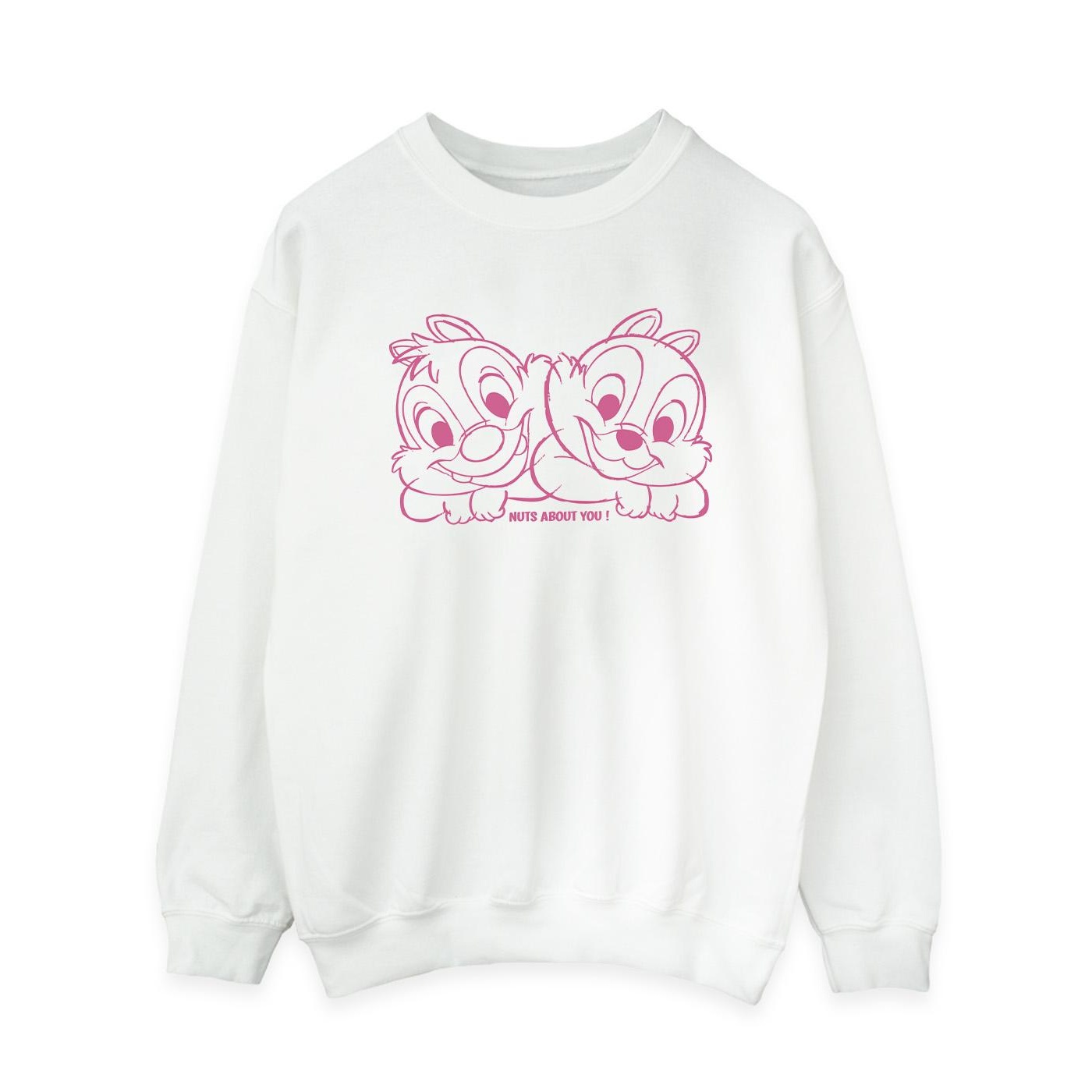 Thumbnail - Disney - "Chip 'n' Dale Nuts About You" Sweatshirt für Damen (Weiß)